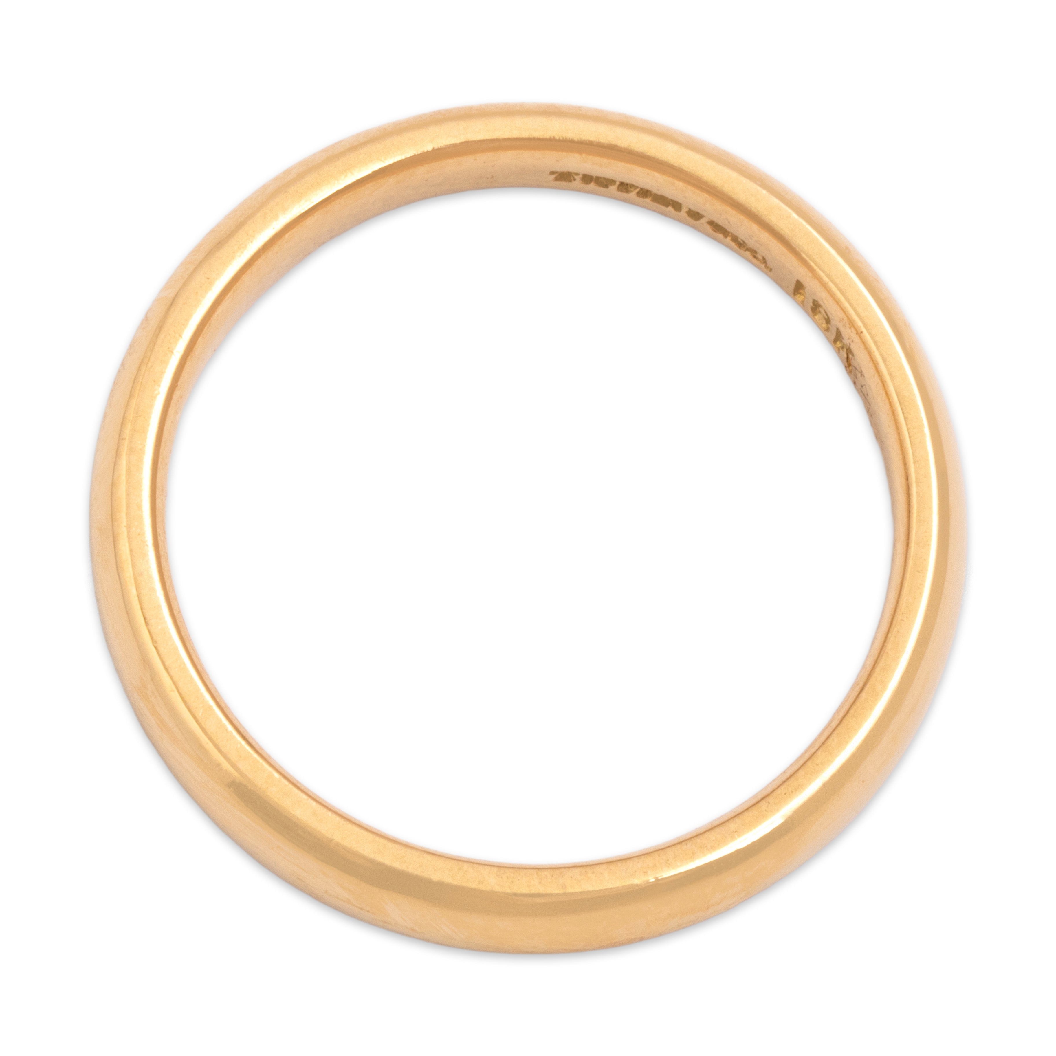 Vintage Tiffany & Co. 18k Yellow Gold Classic Sleek Rounded Band Ring - detail view #1