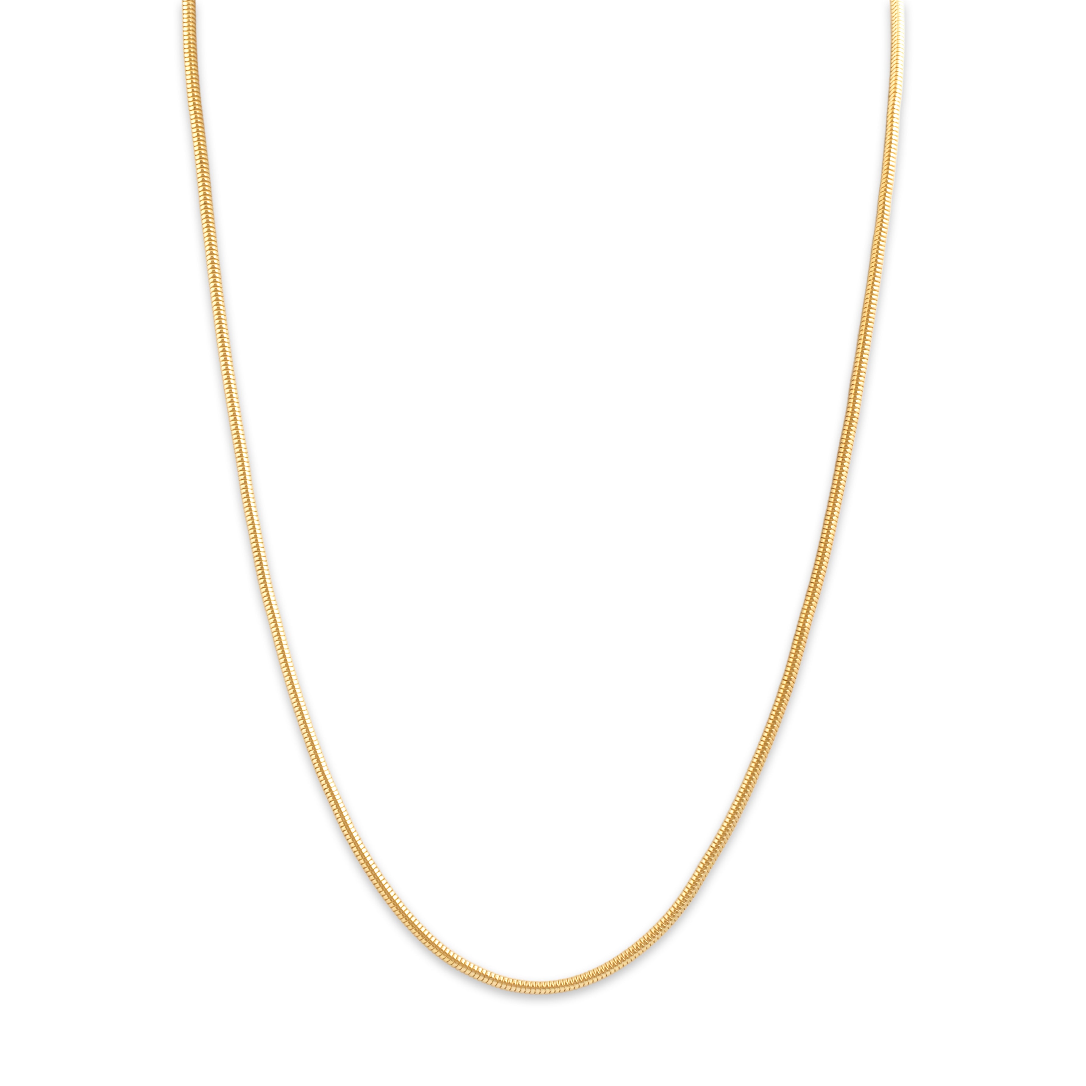 Vintage 18k Yellow Gold 1.9mm Sleek Tubular Snake Chain - detail view #1