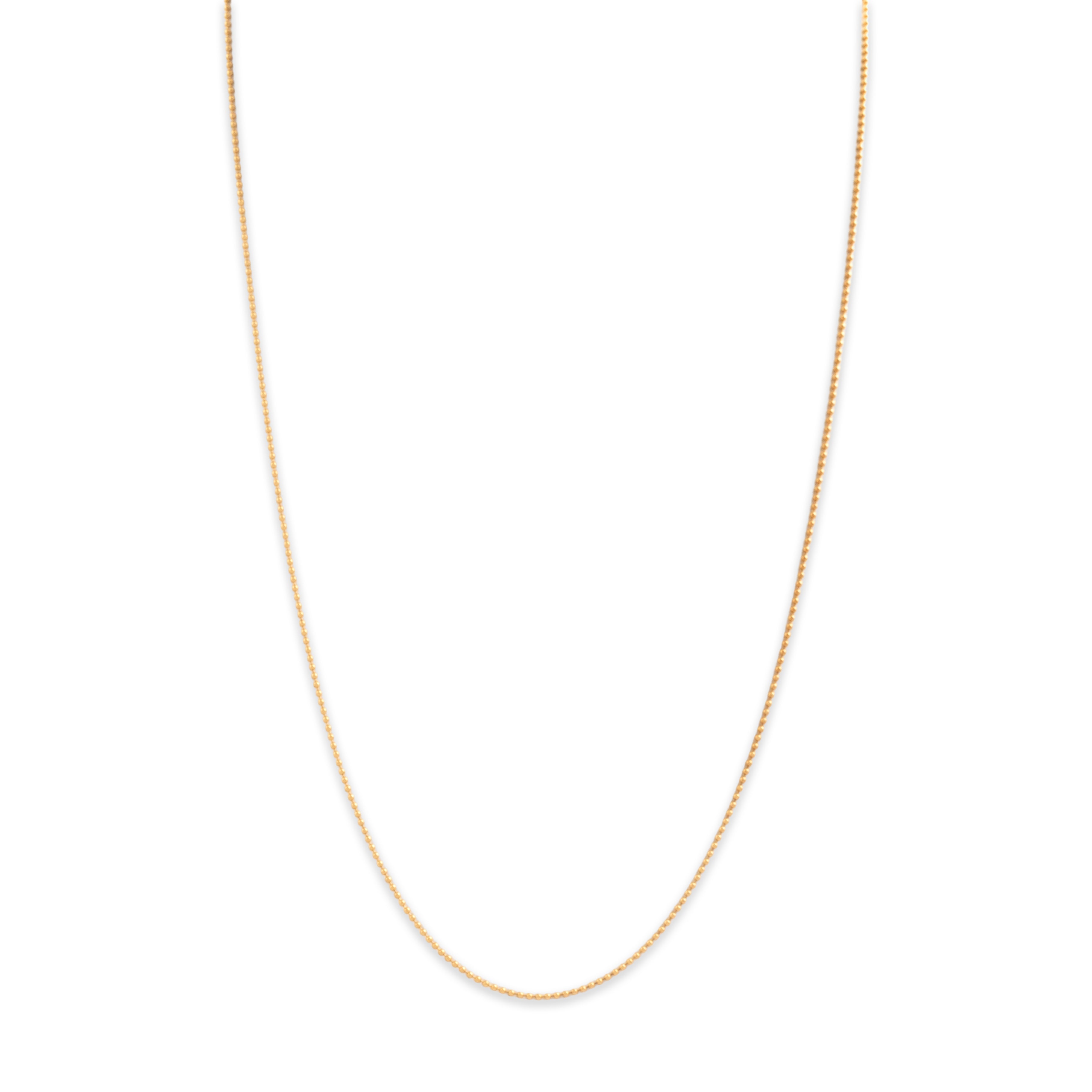 Vintage 14k Yellow Gold 1mm Fluid Ball Chain - detail view #1