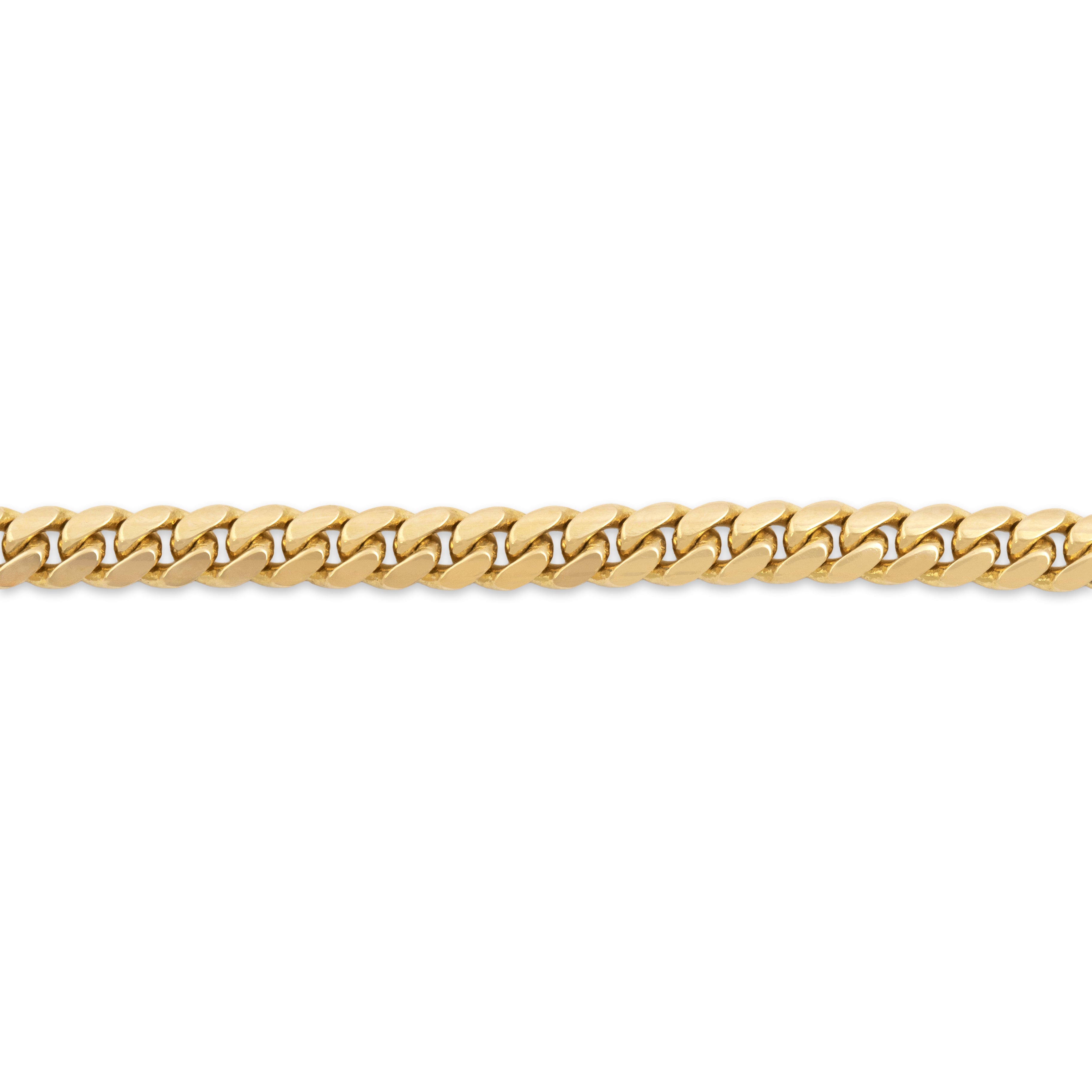 Vintage Heavy 14k Yellow Gold Sinuous Curb Link Bracelet - detail view #1