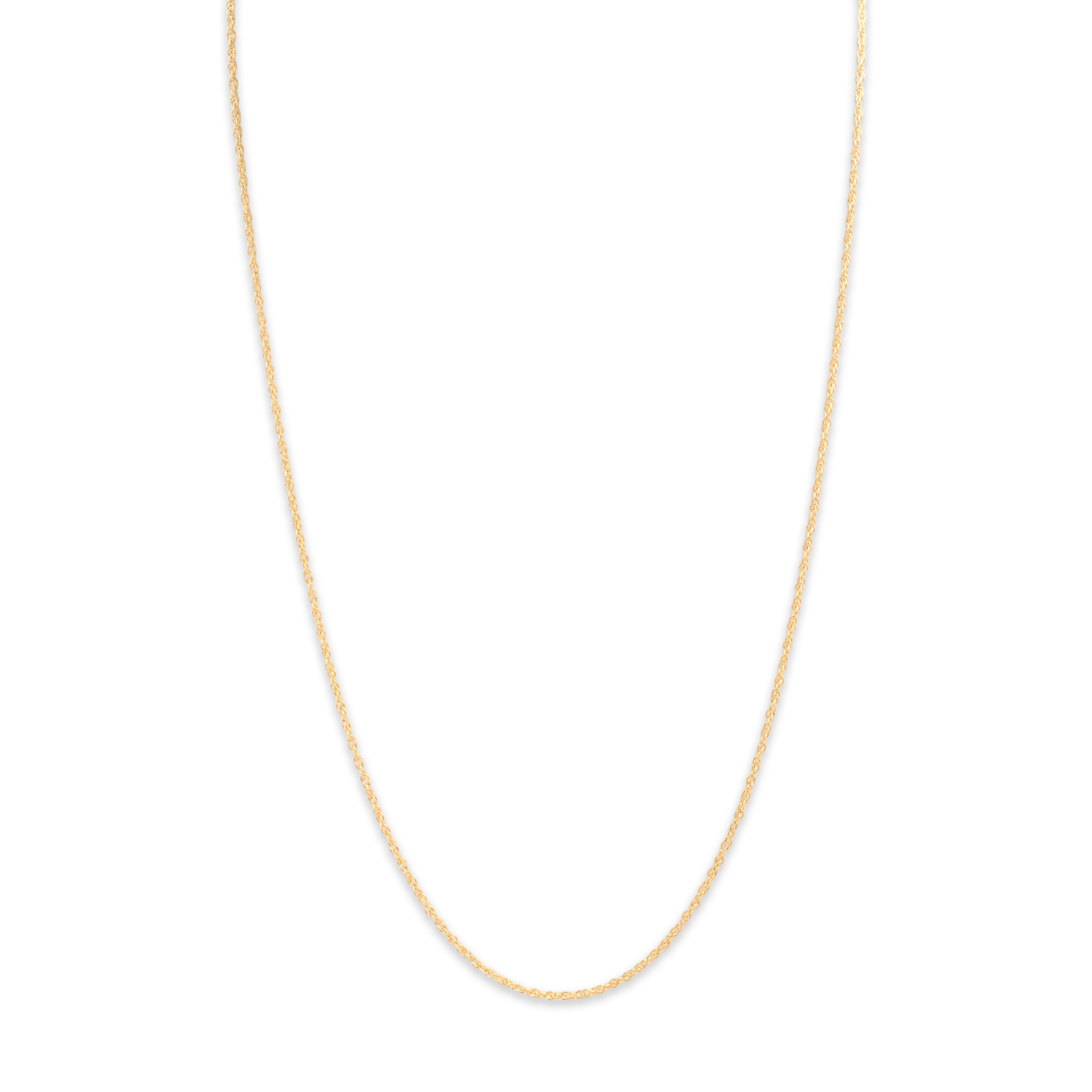 Vintage 14k Yellow Gold 1.4mm Dainty Twisting Rope Chain - Close-up view