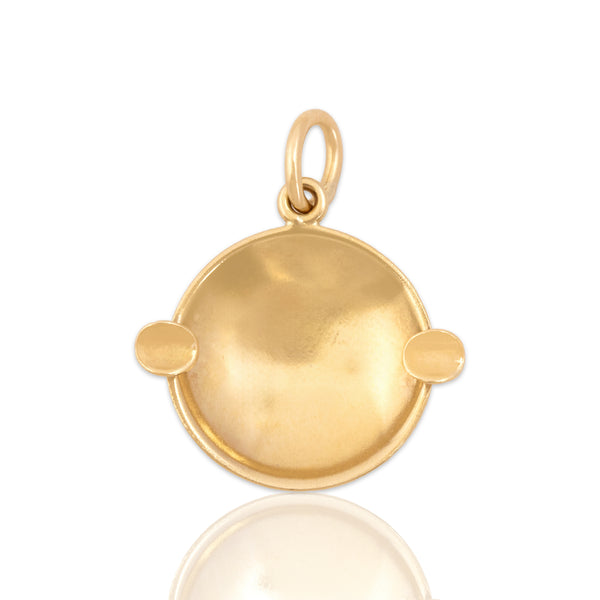 Vintage Lightweight 14k Yellow Gold Ashtray Charm / Pendant