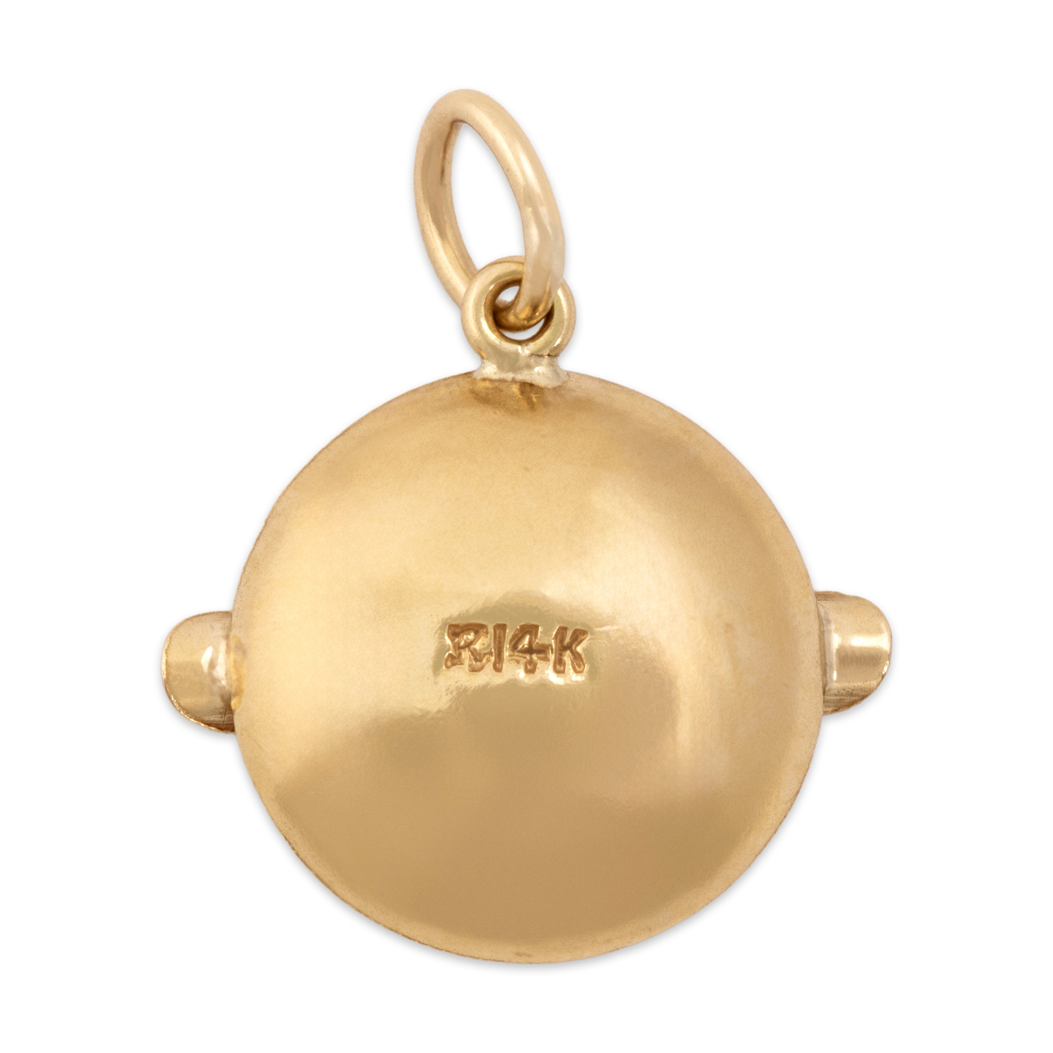 Vintage Lightweight 14k Yellow Gold Ashtray Charm / Pendant - Hallmark view