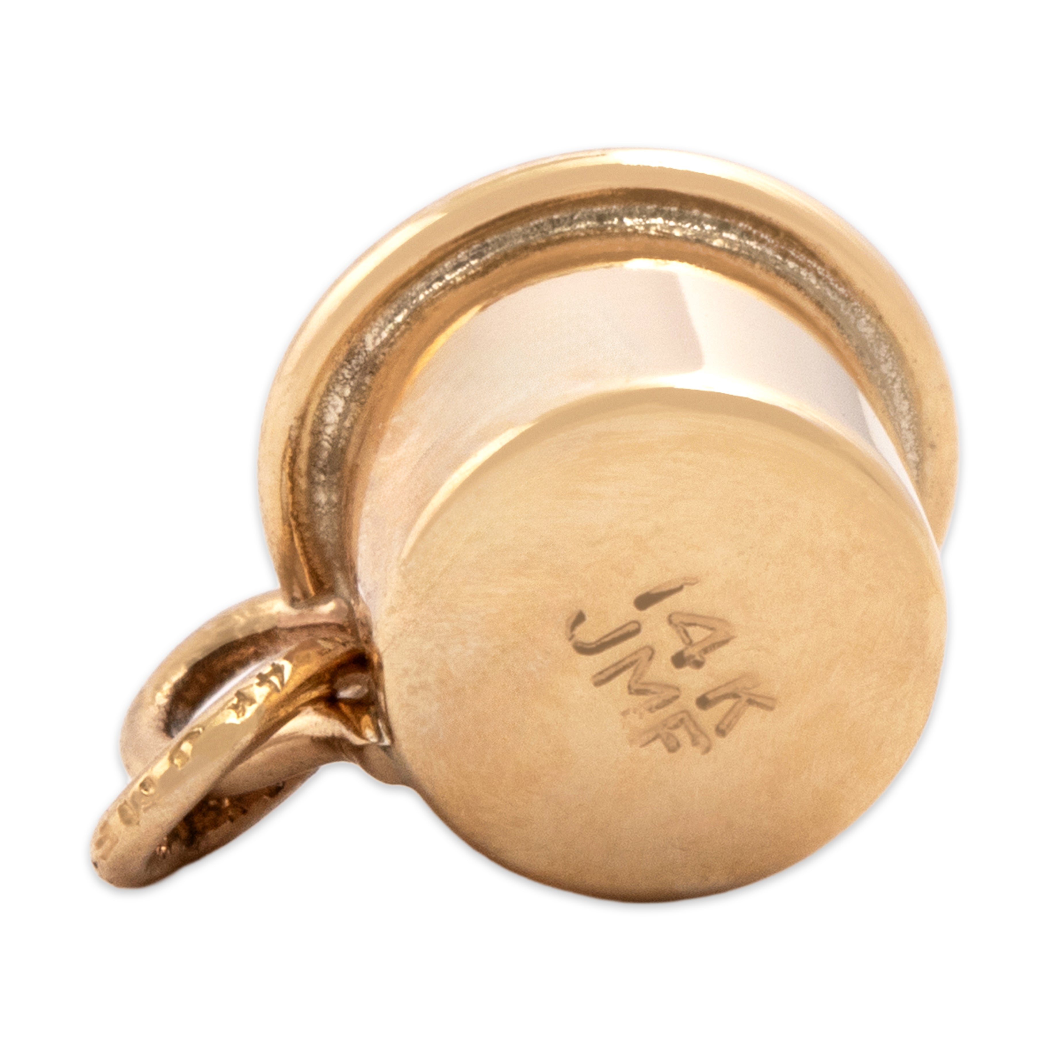Vintage 14k Yellow Gold Adorable Baby Cup Charm / Pendant- Hallmark view