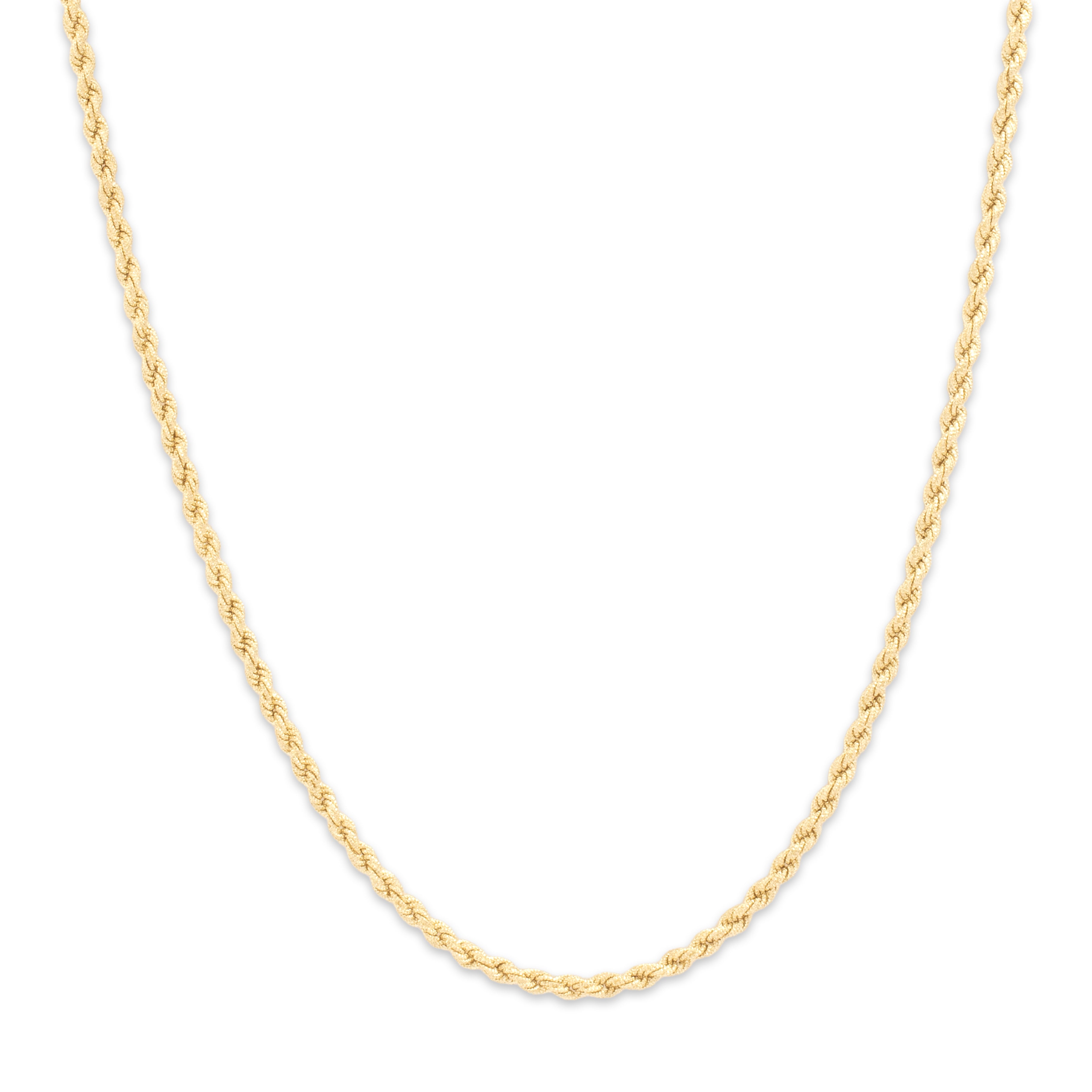 Vintage 14k Yellow Gold Chic Statement Clasp 2.7mm Rope Chain - Close-up view