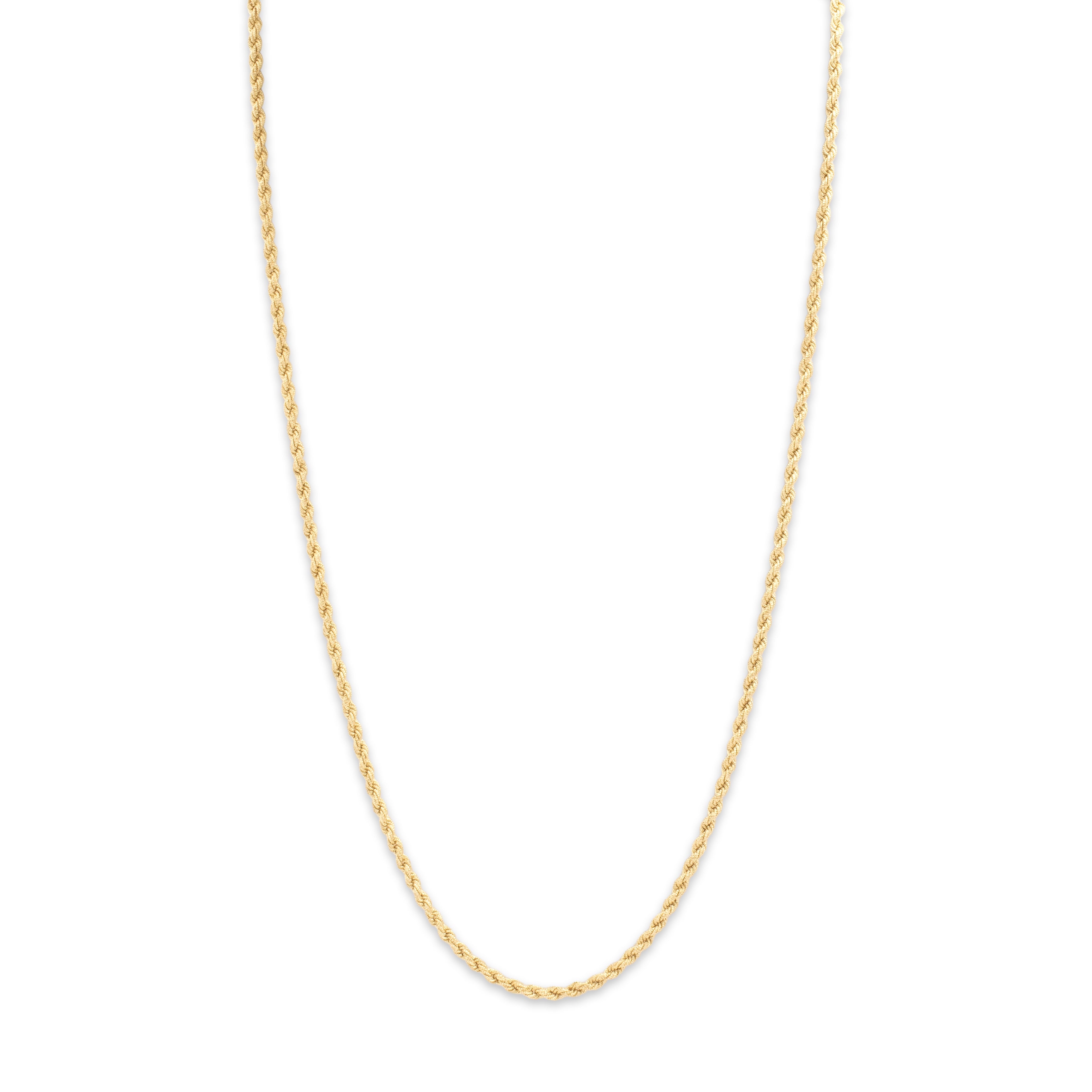 Vintage 14k Yellow Gold Chic Statement Clasp 2.7mm Rope Chain - detail view #1