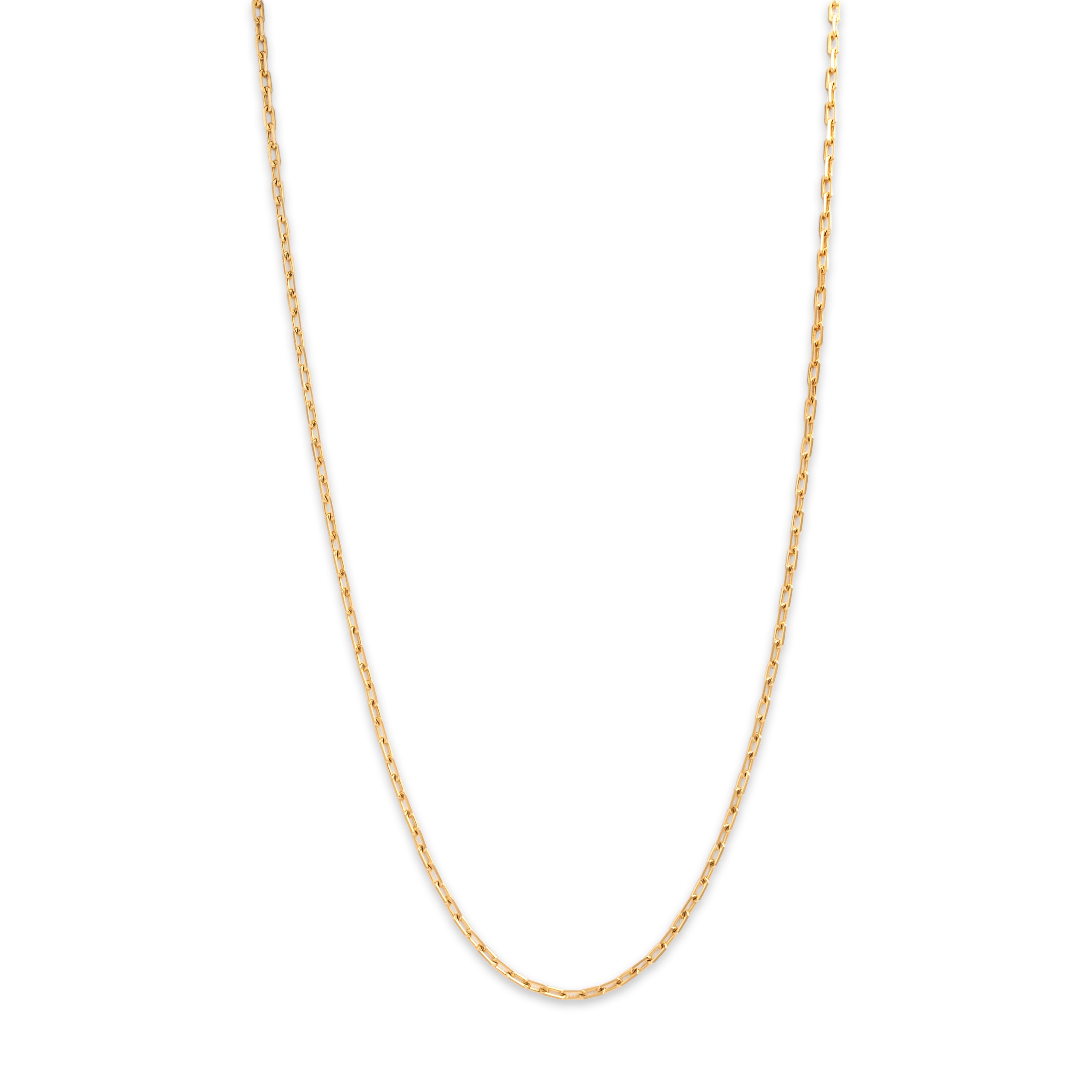 Vintage Italian 14k Yellow Gold 22.4mm Chic Paper Clip Link Chain - detail view #1