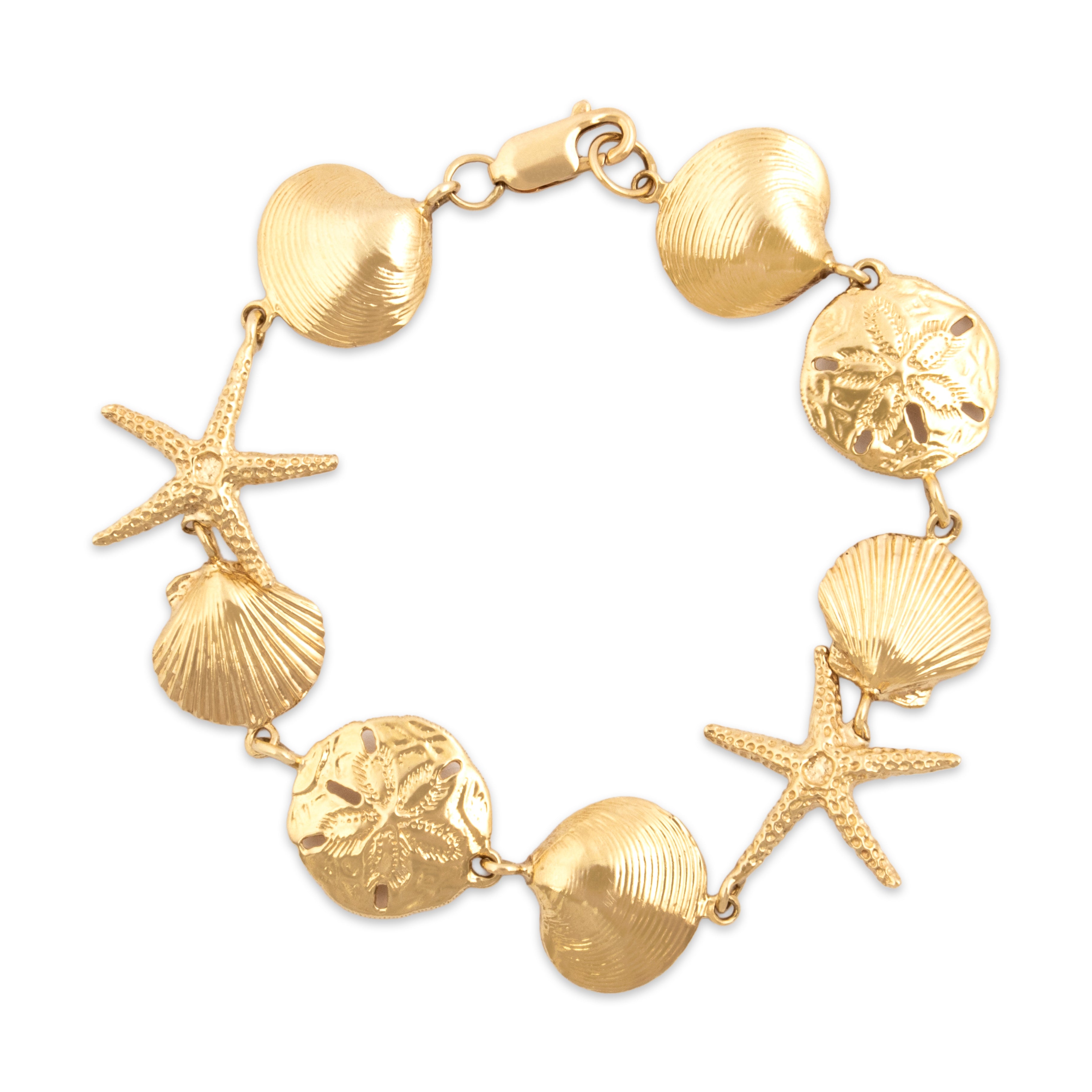 Vintage 14k Yellow Gold Chic Coastal Bracelet 6.75