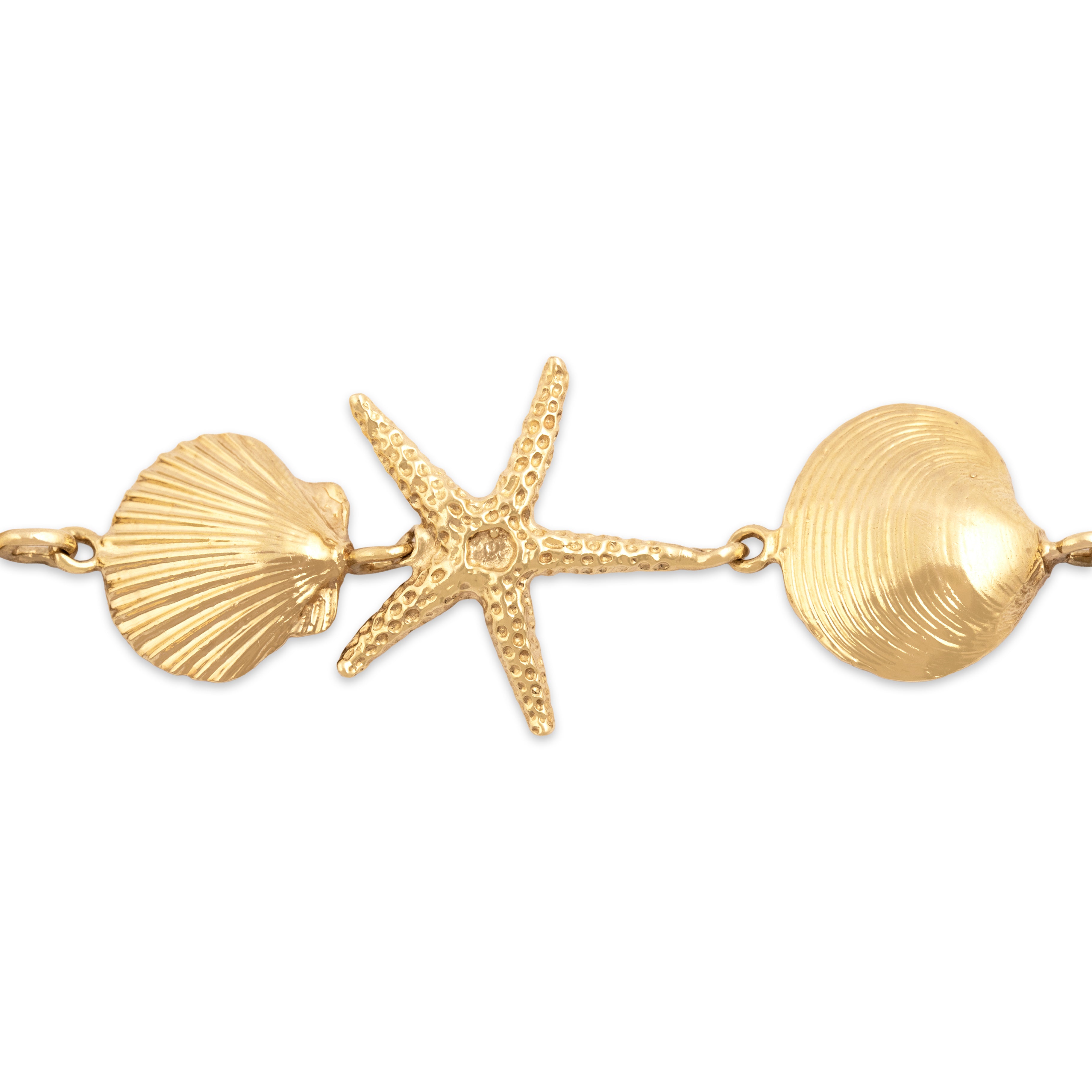 Vintage 14k Yellow Gold Chic Coastal Bracelet 6.75