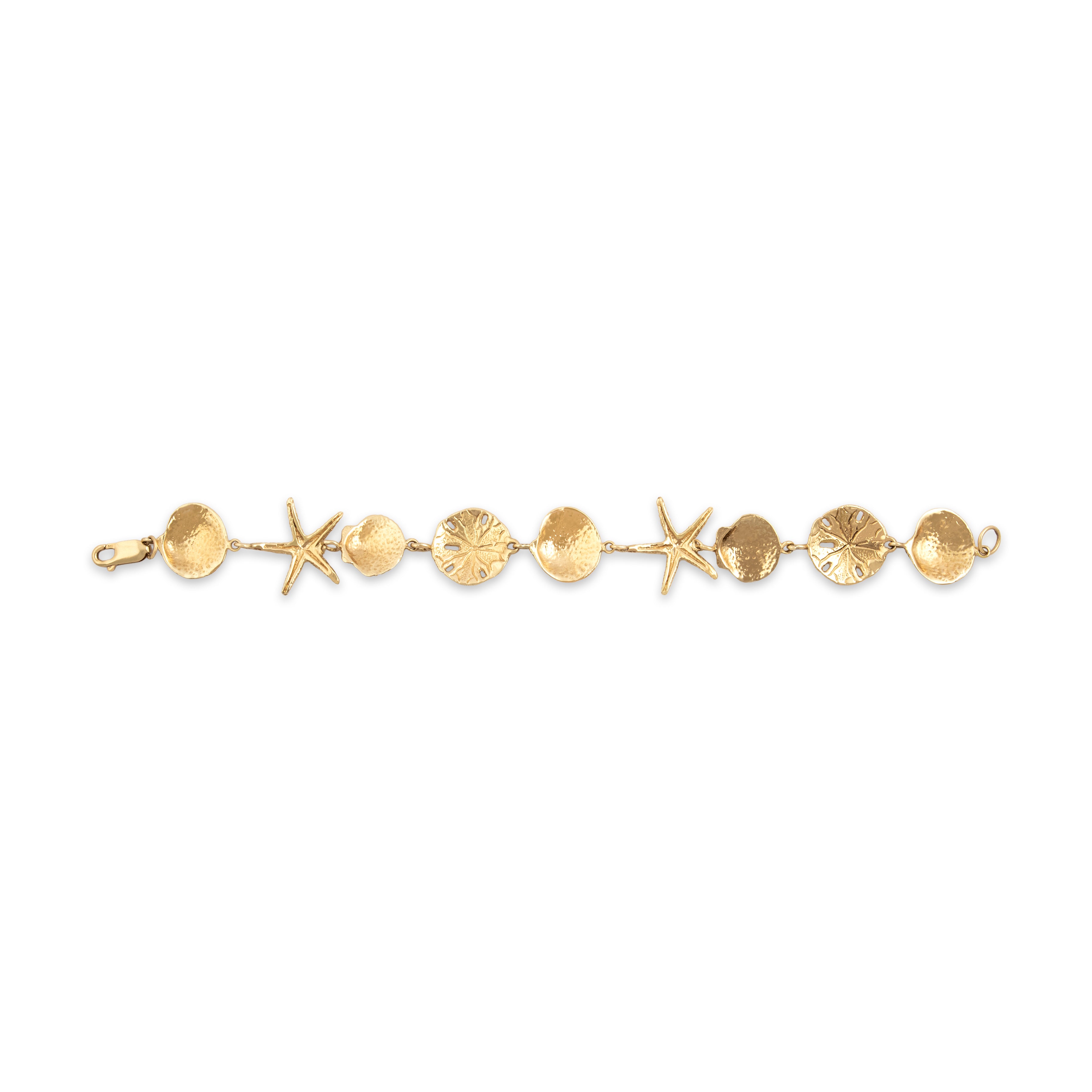 Vintage 14k Yellow Gold Chic Coastal Bracelet 6.75