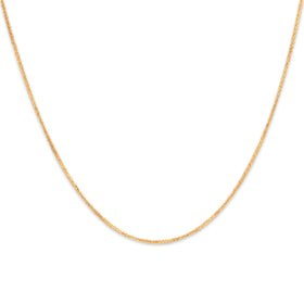 Vintage 18k Yellow Gold .7mm Sleek Wheat Link Chain 16"