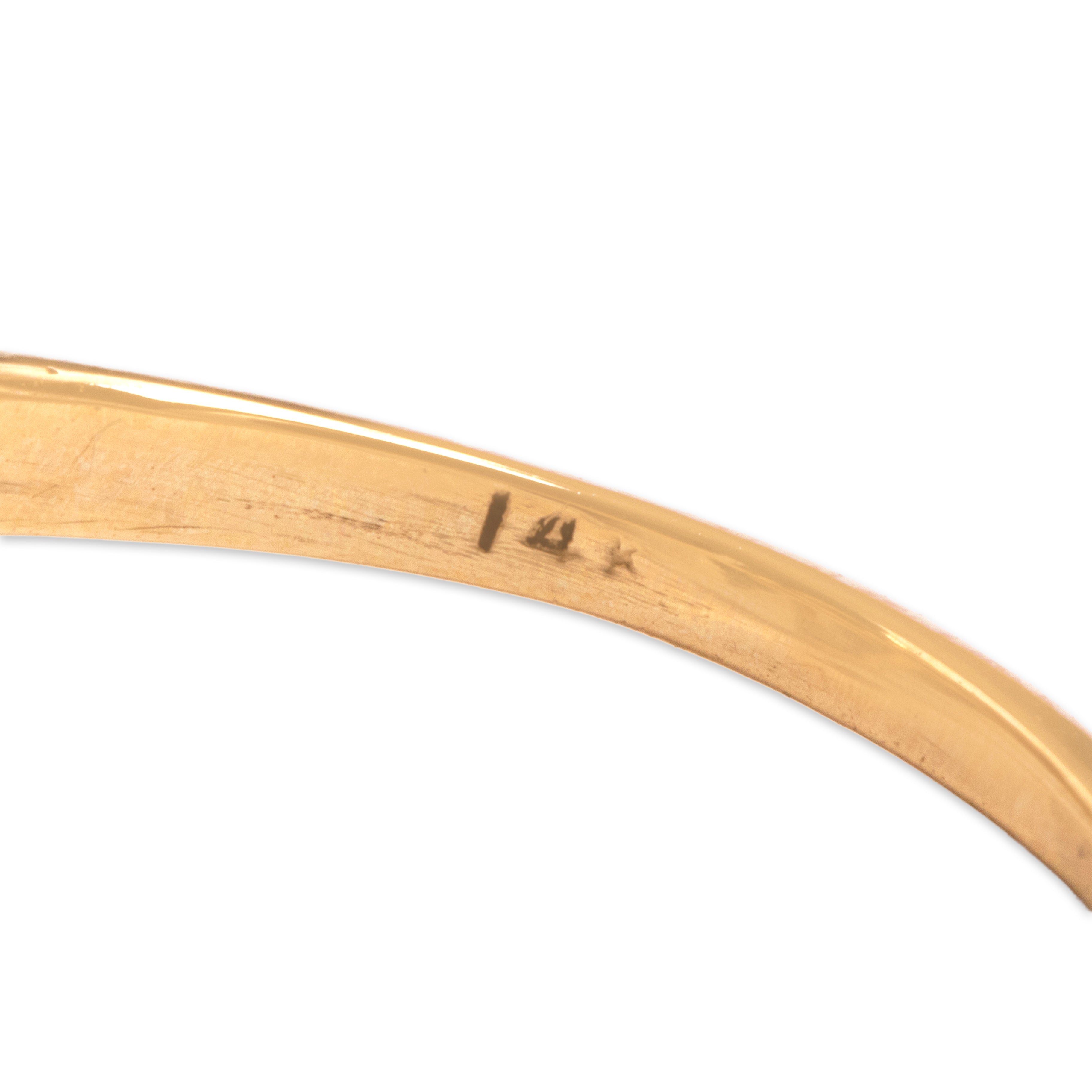 Vintage 14k Yellow Gold Diamond Gleaming Lover's Knot Ring - Hallmark view