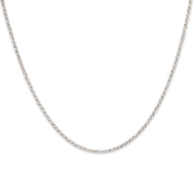 Vintage Yuri Ichihashi Platinum Glittering Twisting 1.6mm Box Chain 16.25"