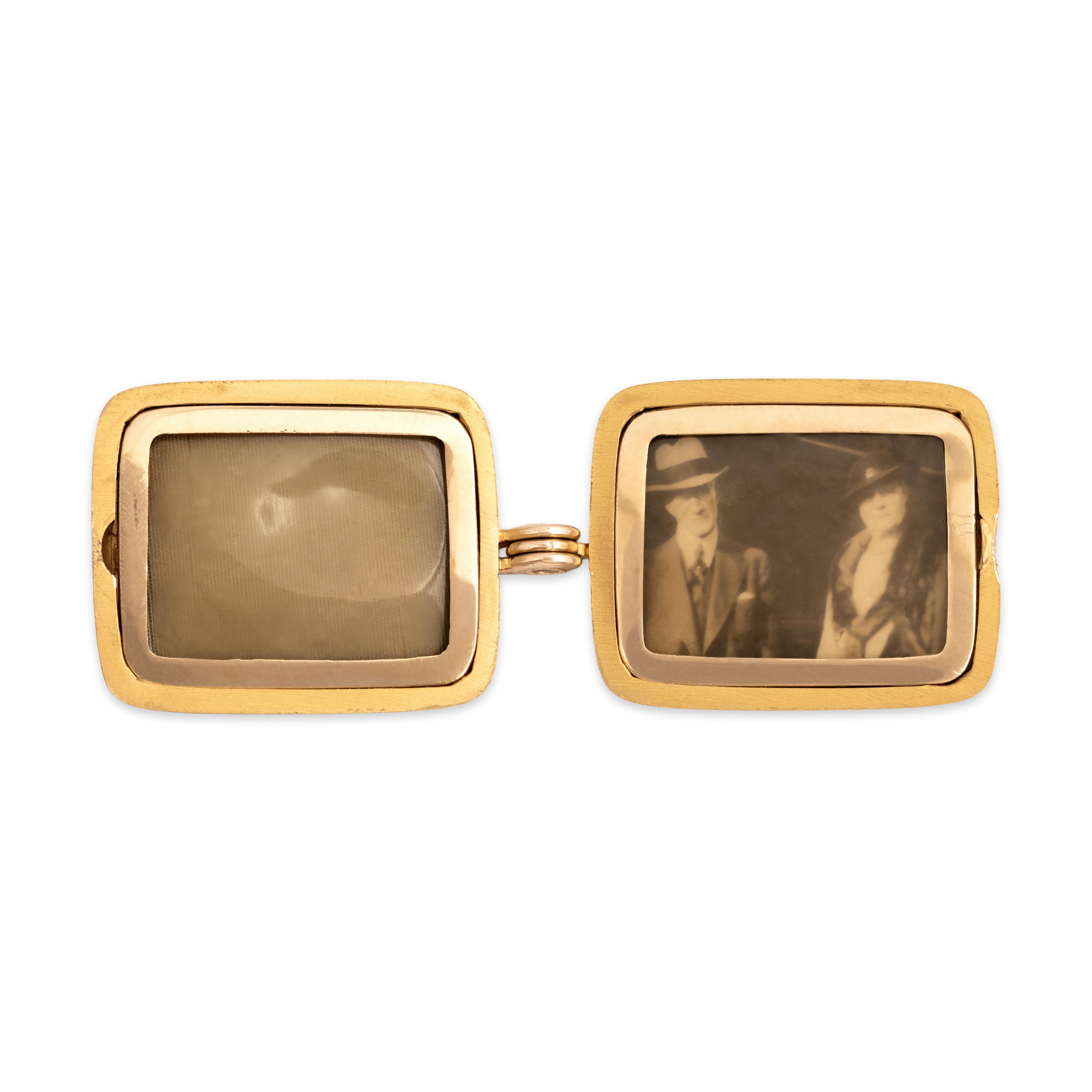 Antique 14k Rosy Yellow Gold Incredible Engraved Photograph Locket Pendant