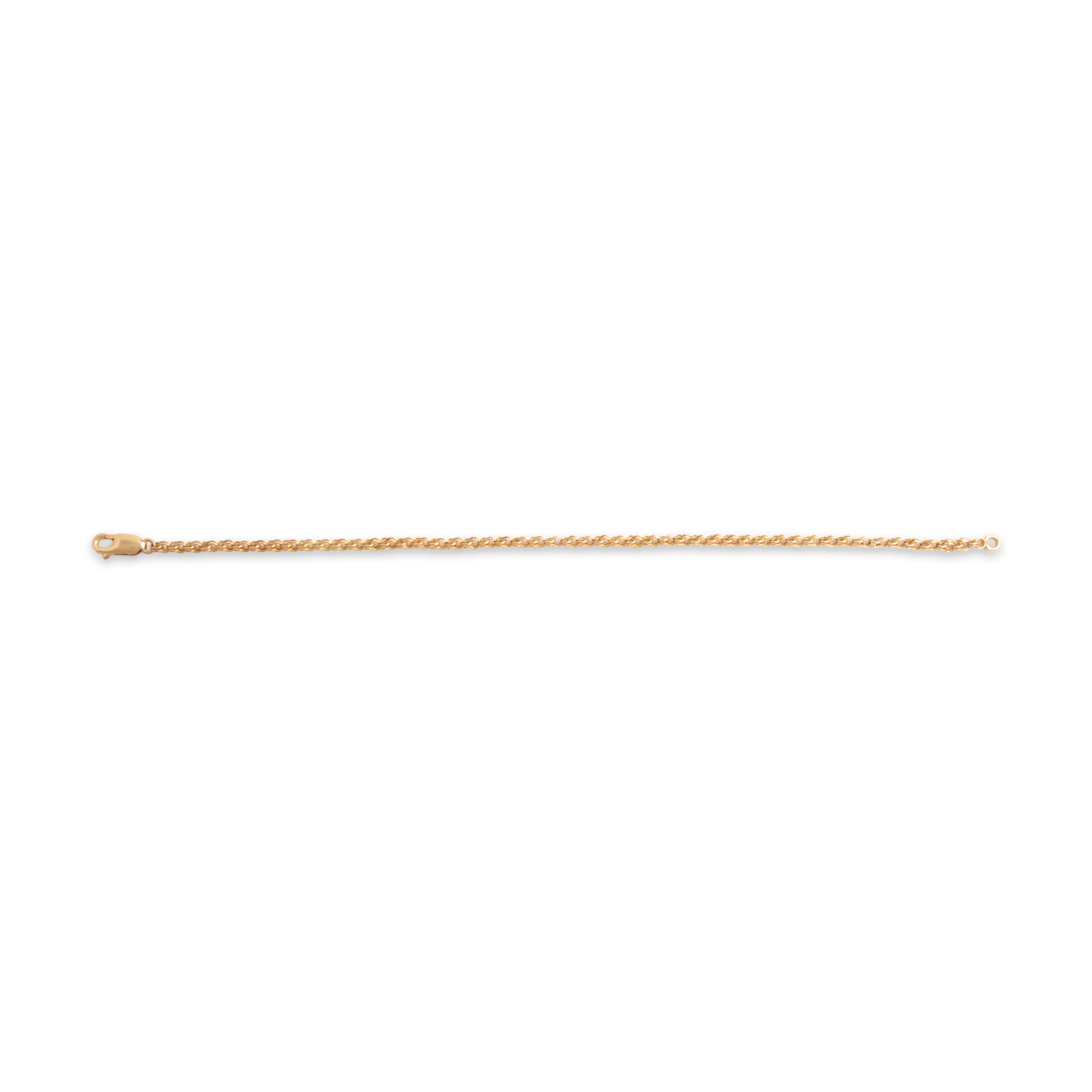 Vintage 14k Yellow Gold Lovely Double Round Link Bracelet - Overall view