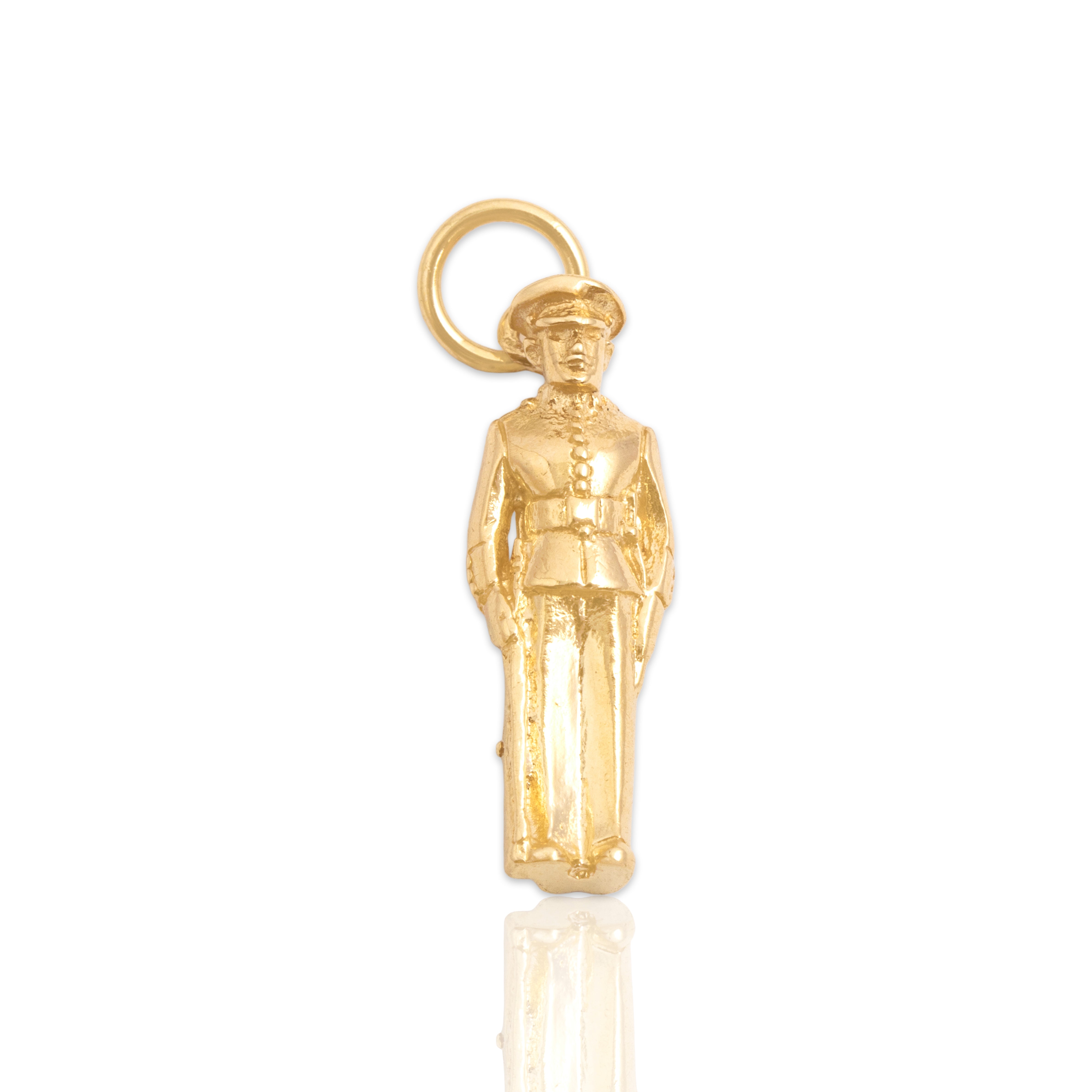Vintage 14k Yellow Gold Figural Police Officer Charm / Pendant