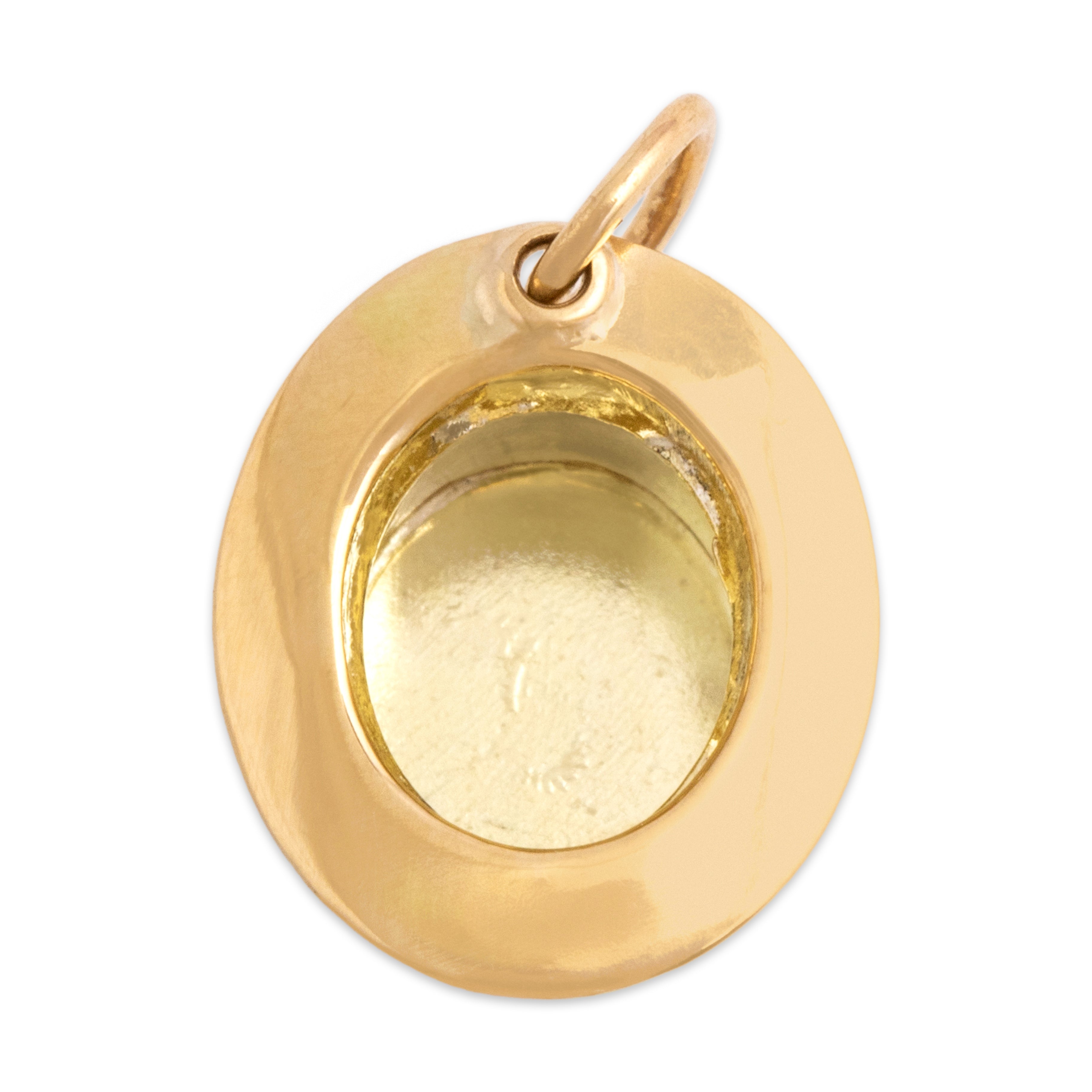 Vintage 14k Yellow Gold Gentleman's Top Hat Charm / Pendant - detail view #1