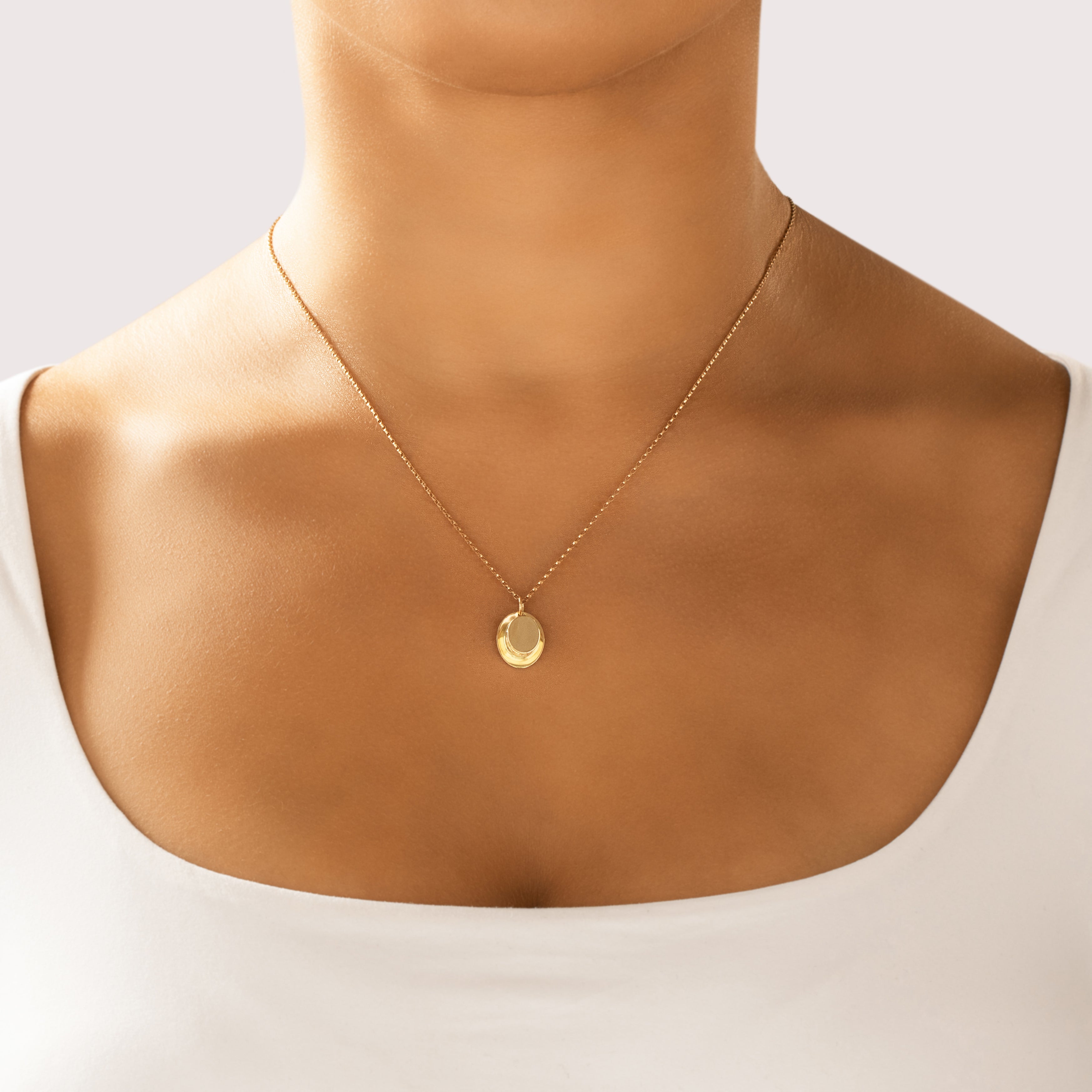 Vintage 14k Yellow Gold Gentleman's Top Hat Charm / Pendant - On model view