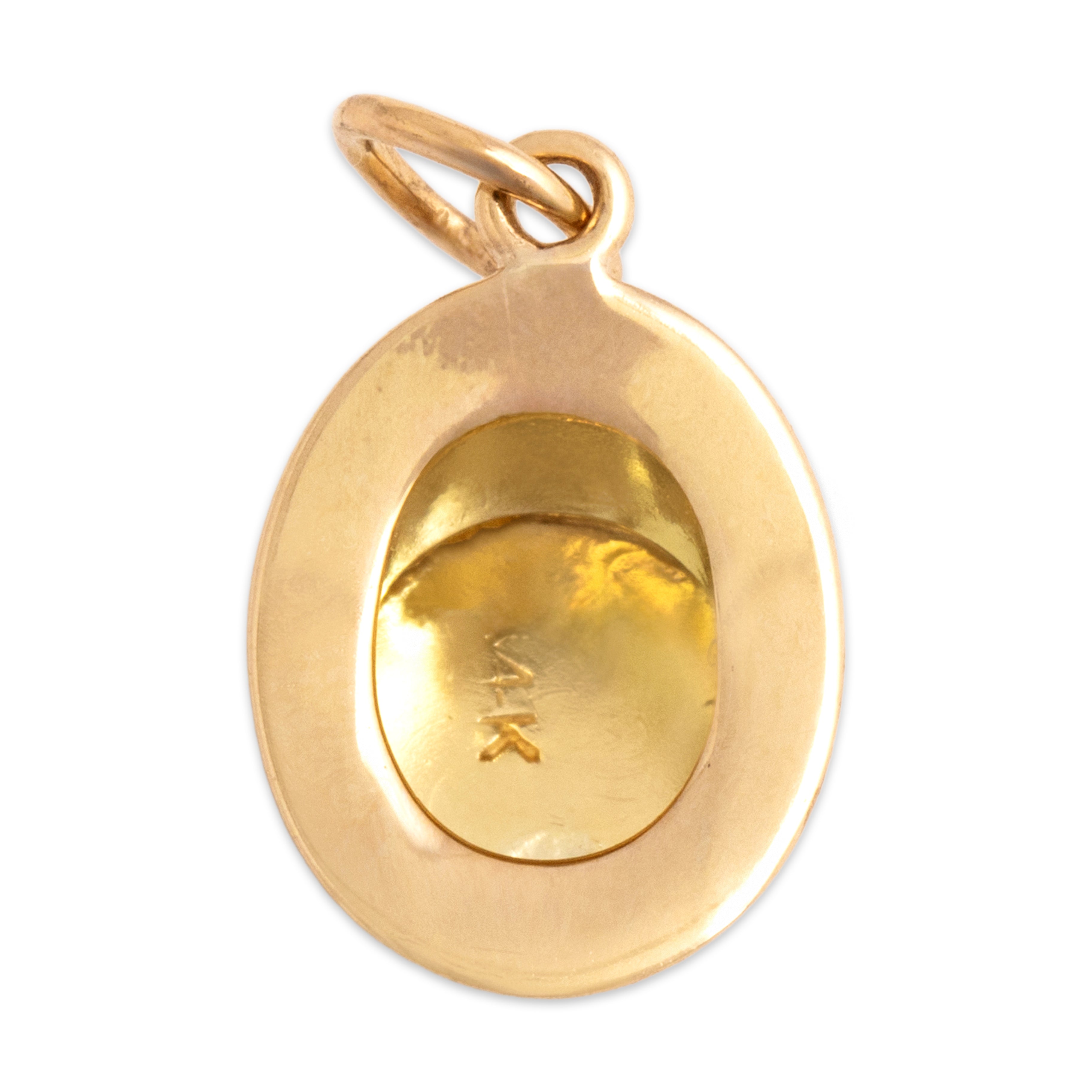 Vintage 14k Yellow Gold Gleaming Tall Tophat Charm / Pendant - Hallmark view