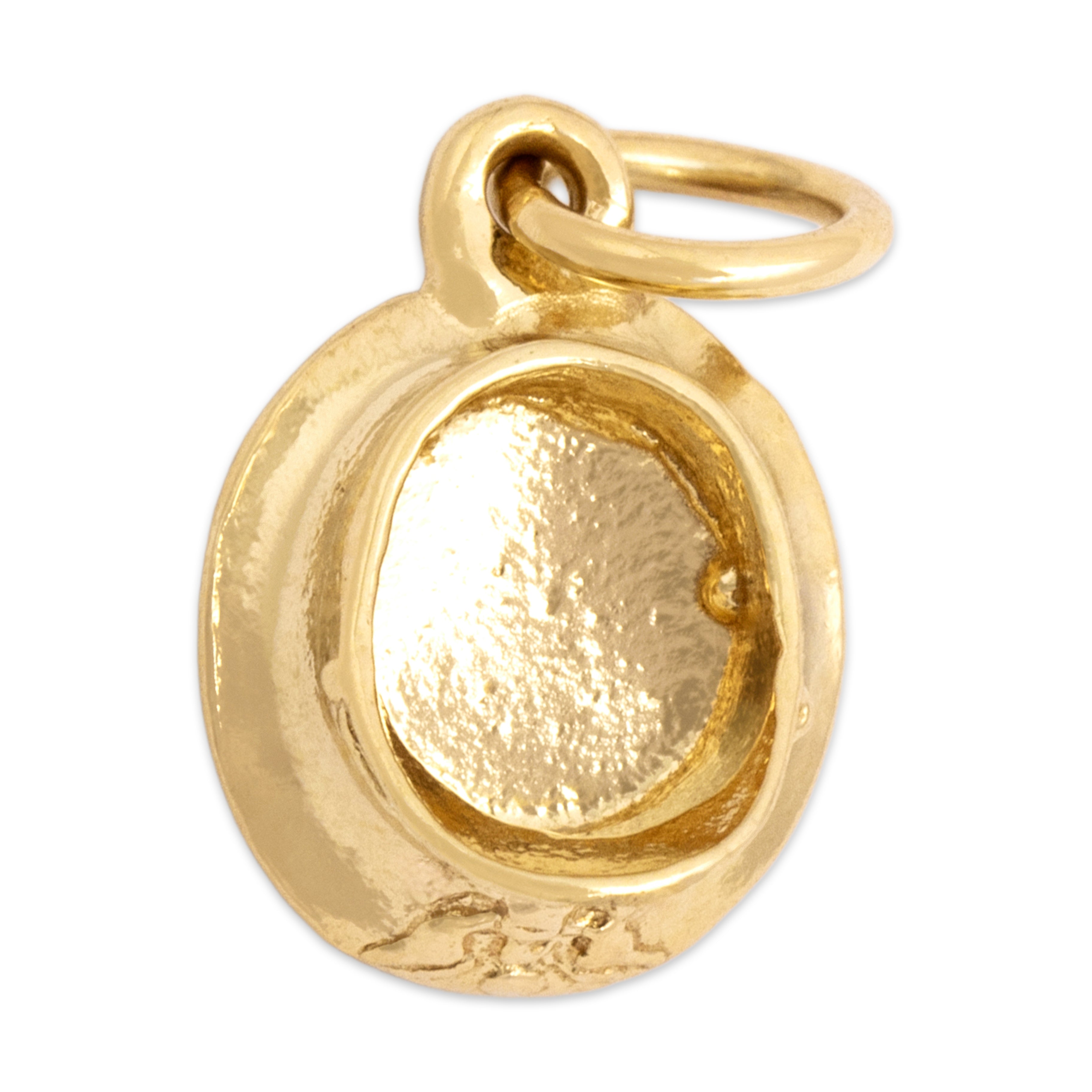Vintage Small 14k Yellow Gold Eagle Detail Police Hat Charm / Pendant