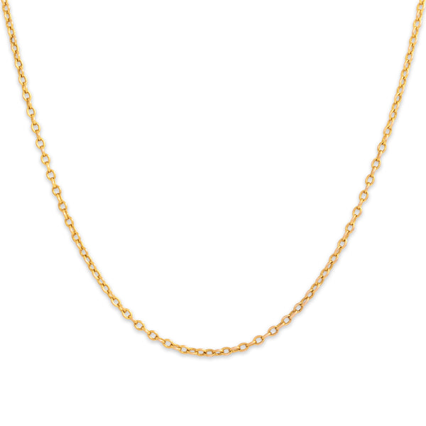 Vintage 10k Yellow Gold 1.8mm Everyday Cable Chain 19