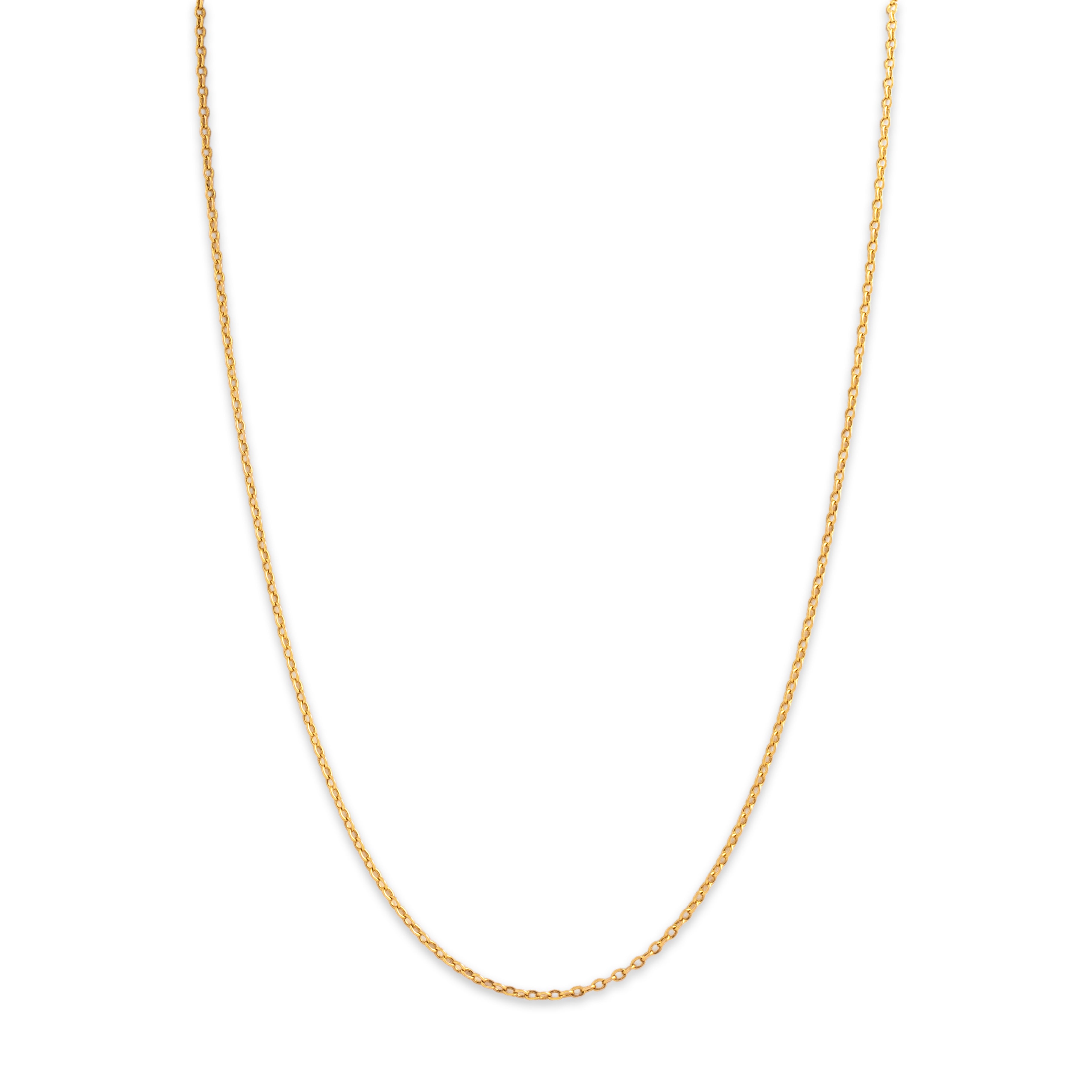 Vintage 10k Yellow Gold 1.8mm Everyday Cable Chain - detail view #1