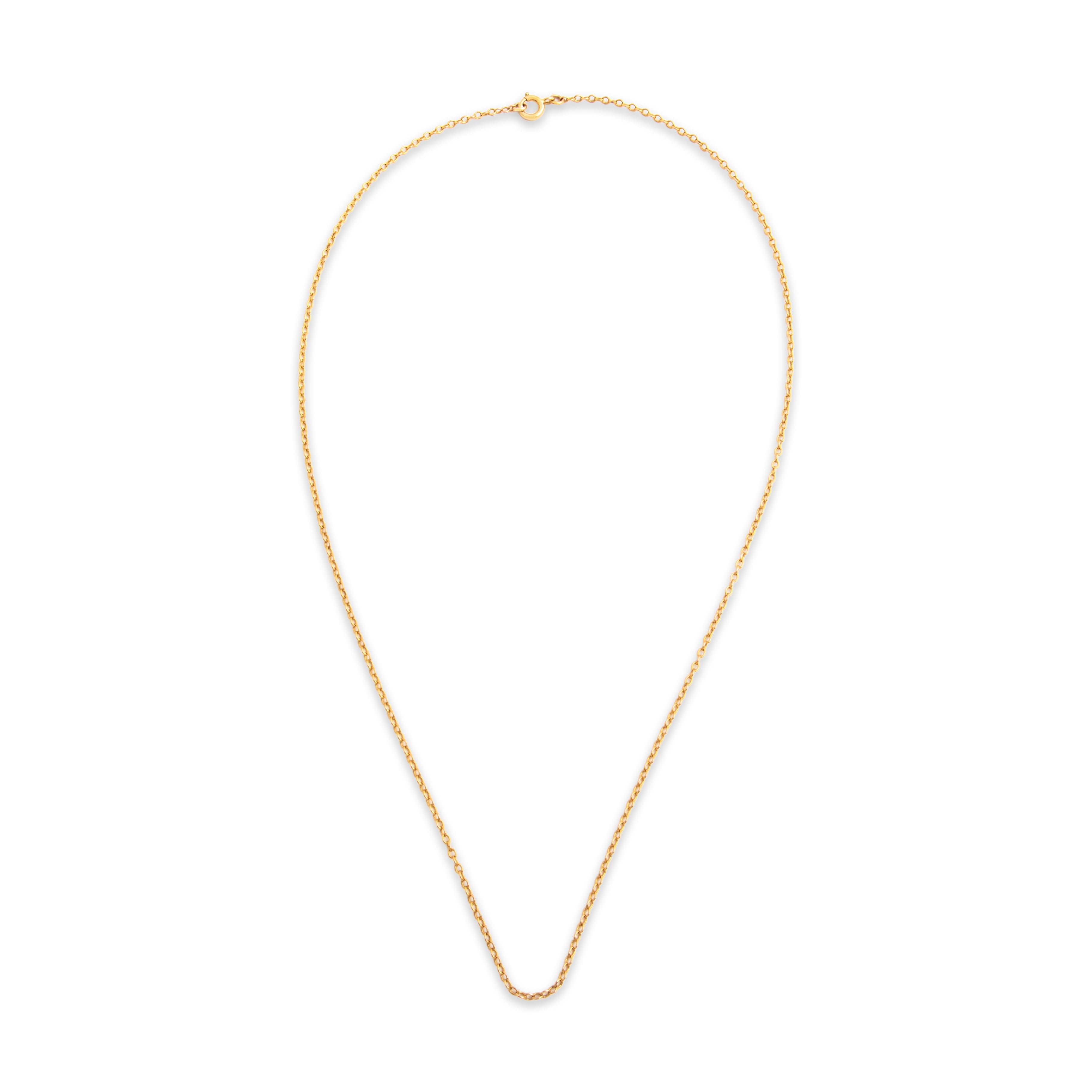 Vintage 10k Yellow Gold 1.8mm Everyday Cable Chain - Overall view
