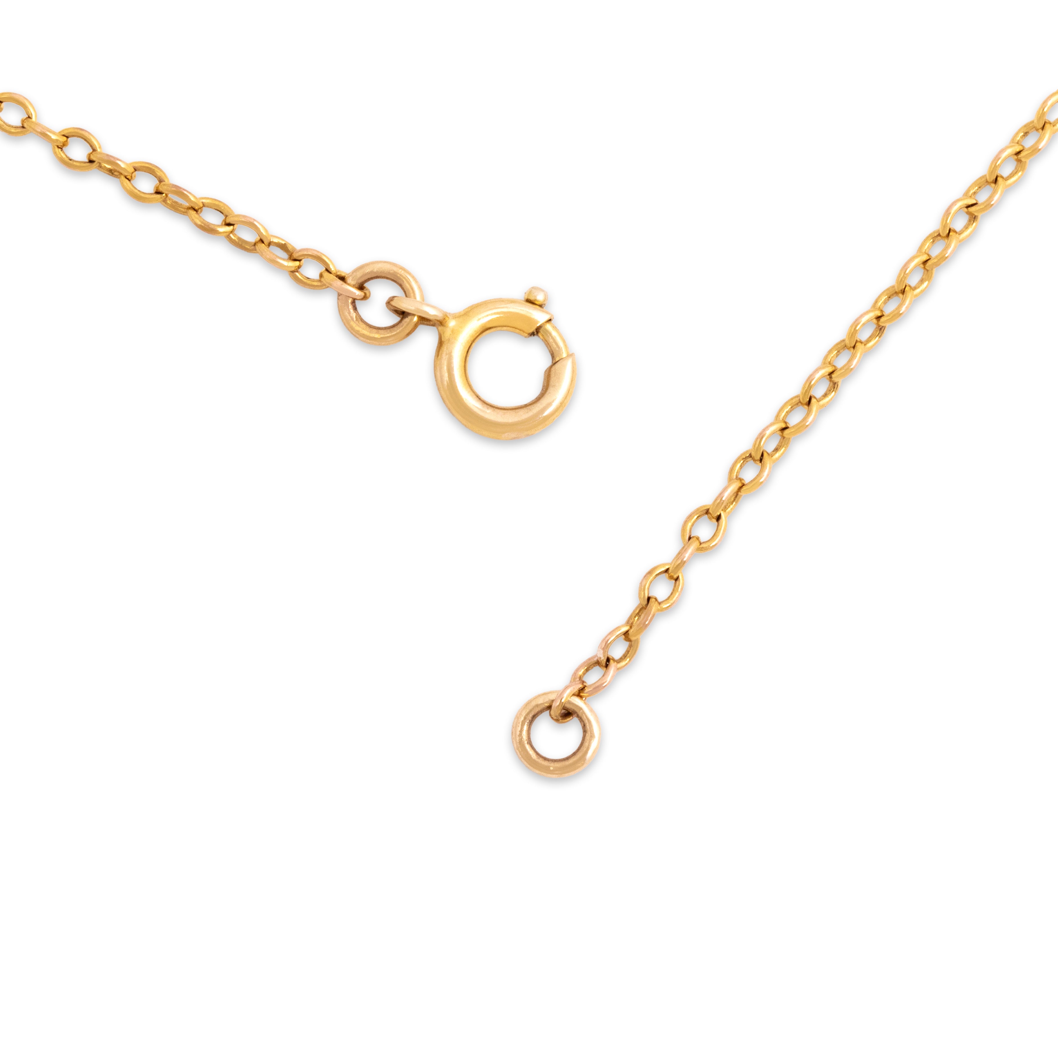 Vintage 10k Yellow Gold 1.8mm Everyday Cable Chain - clasp view