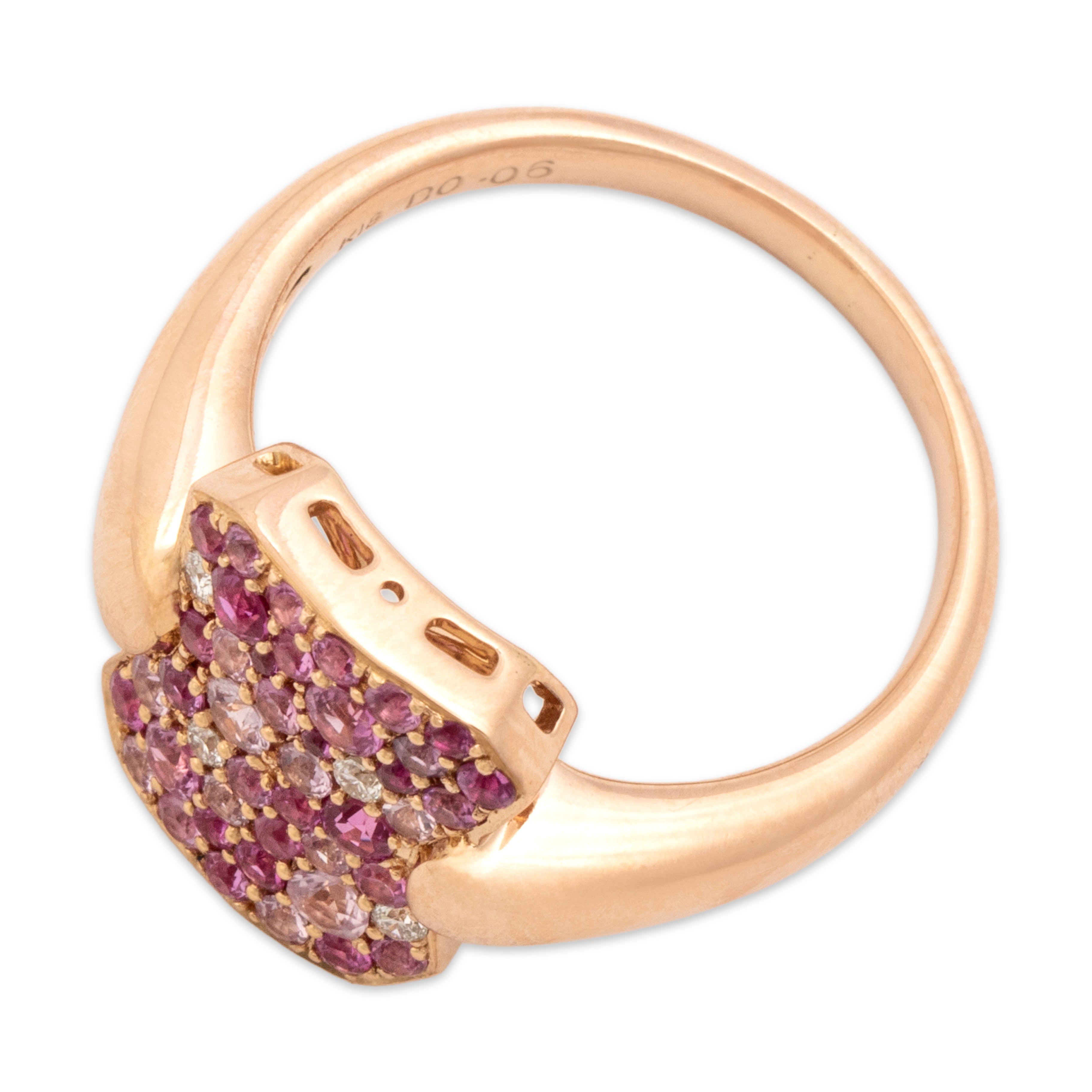 Estate 18k Rose Gold [Custom Carat] Dazzling Cobblestone Pavã© Ring - Overall view