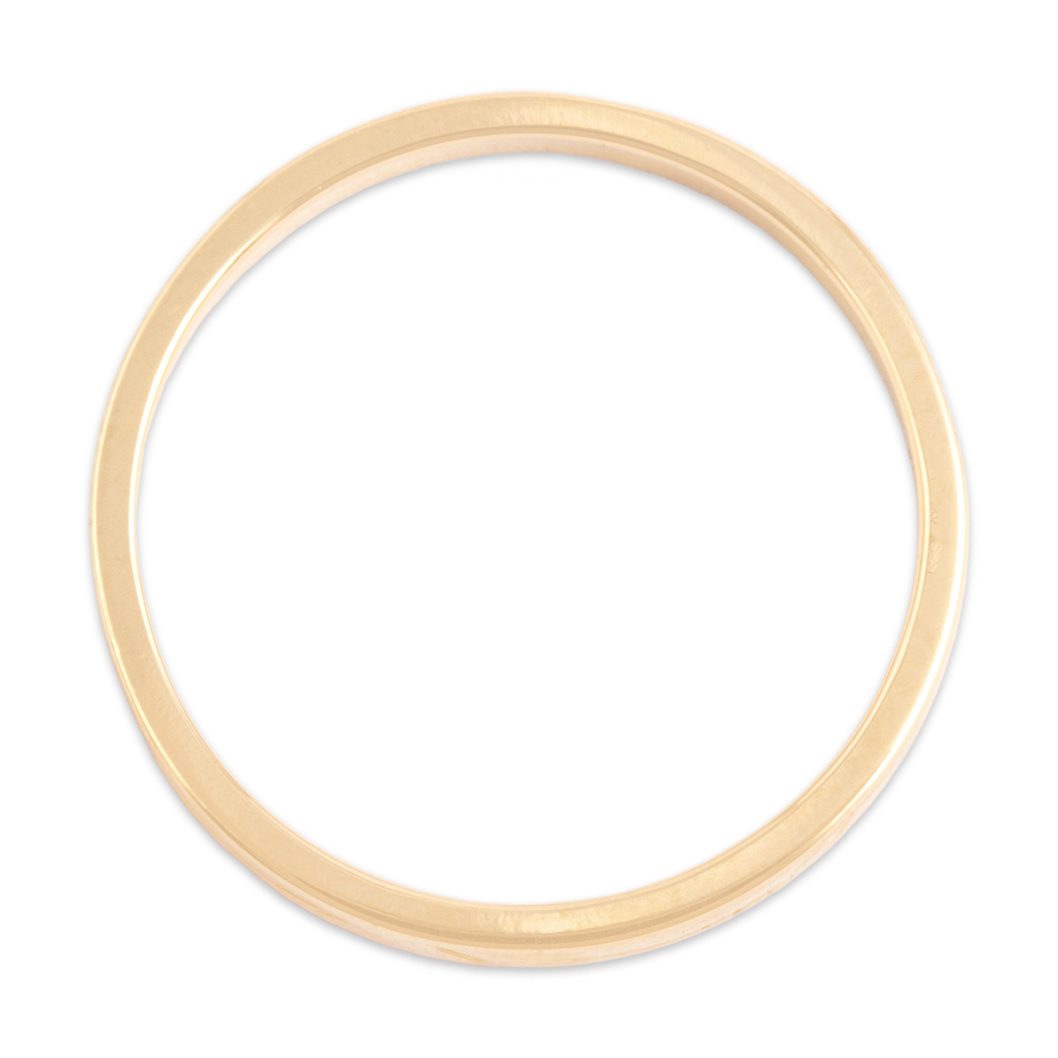 Vintage English 18k Yellow Gold Lupine-Etched Band Ring - detail view #1