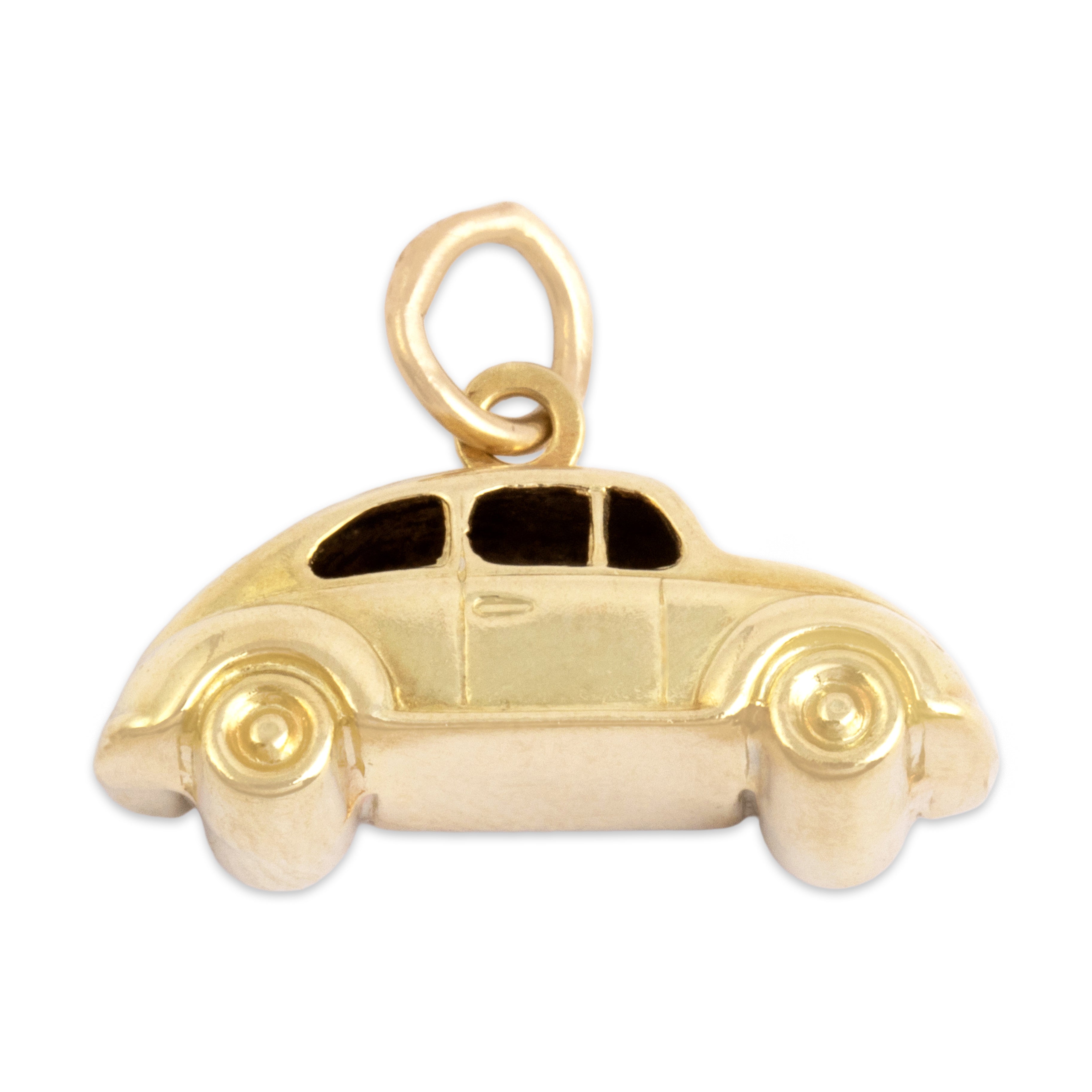 Vintage 14k Yellow Gold Speedy Beetle Car Charm / Pendant
