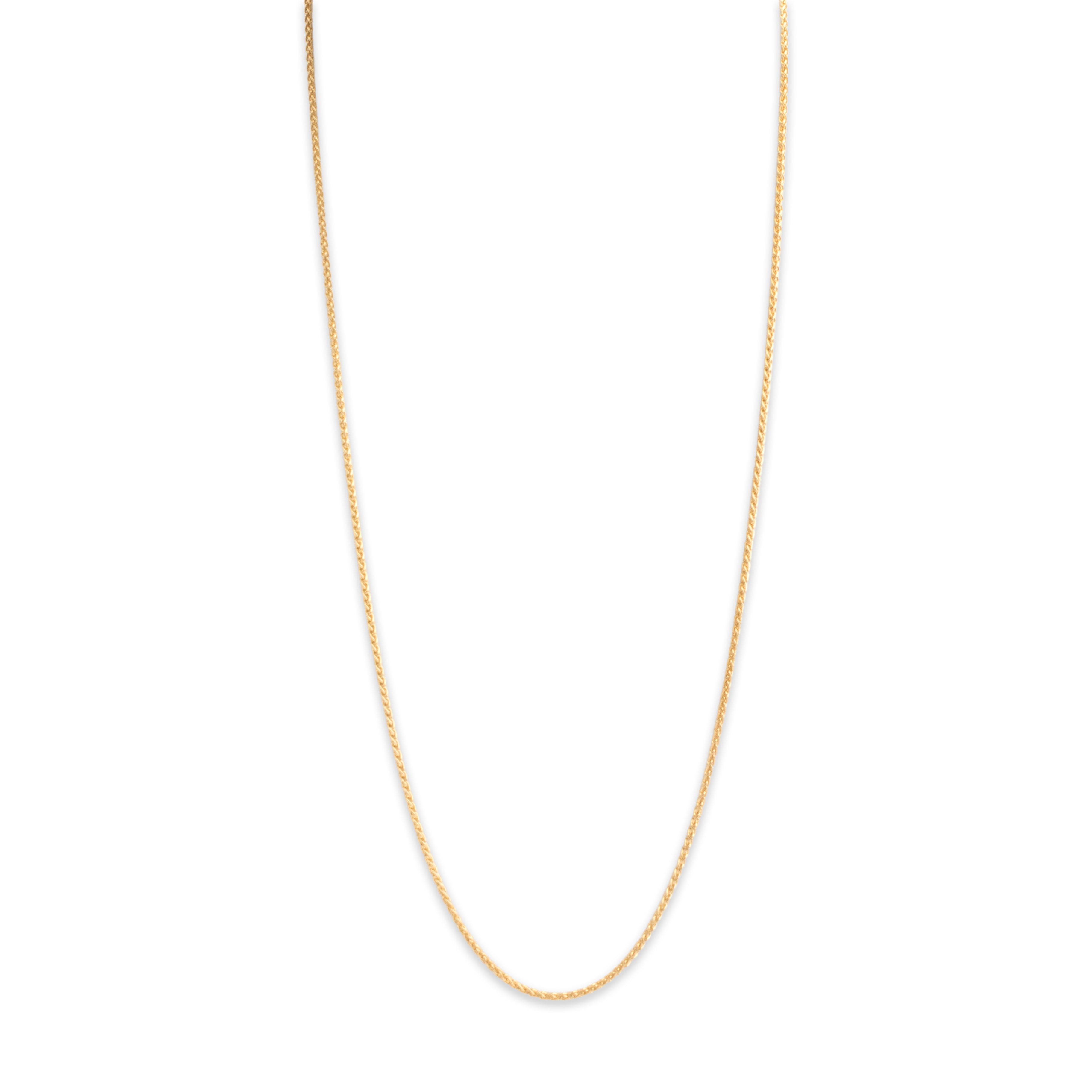 Vintage Italian 14k Yellow Gold 1.75mm Classic Stackable Spiga Chain - detail view #1