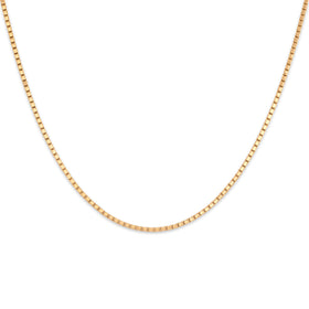 Vintage 14k Yellow Gold 1.2mm Classic Box Chain 18"