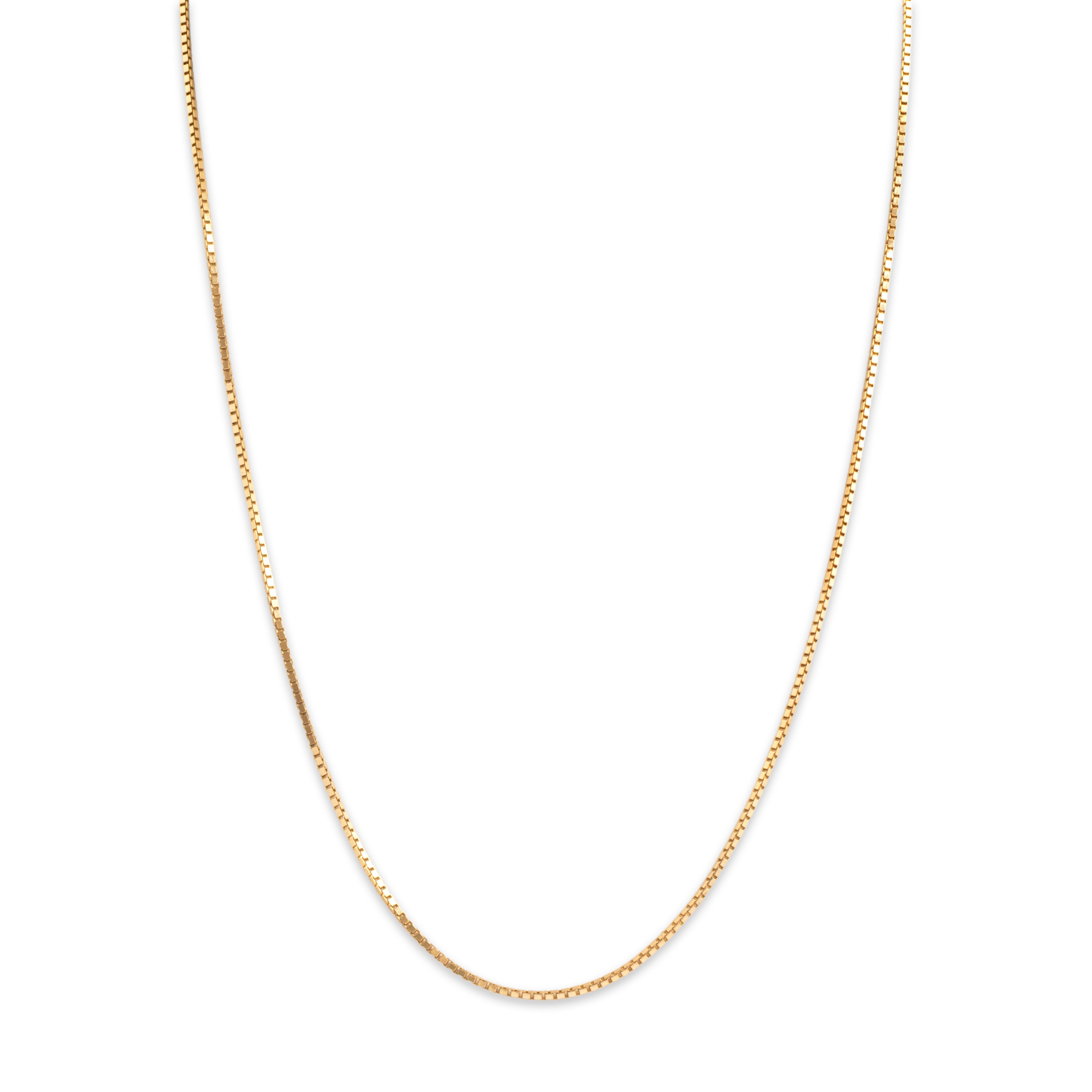 Vintage 14k Yellow Gold 1.2mm Classic Box Chain - detail view #1