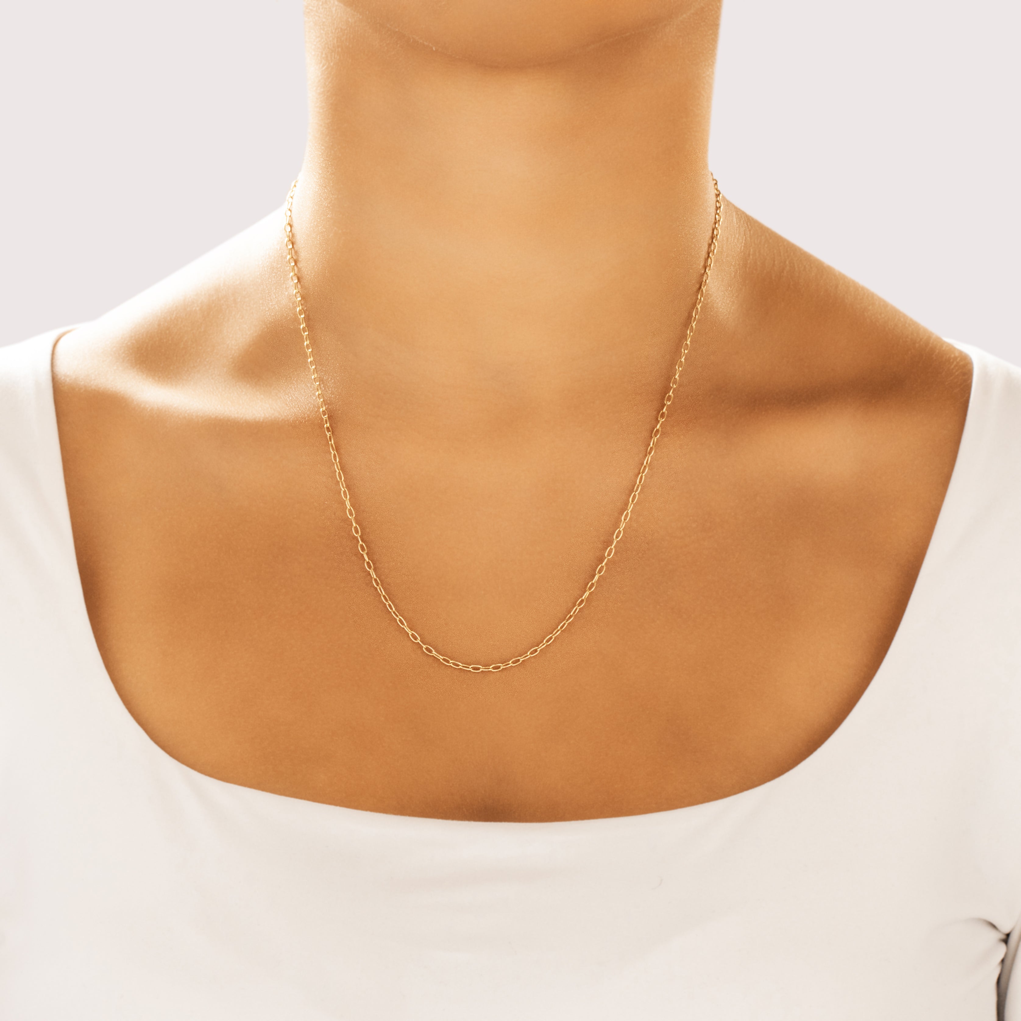 Estate 14k Yellow Gold 2.1mm Quintessential Cable Chain 20