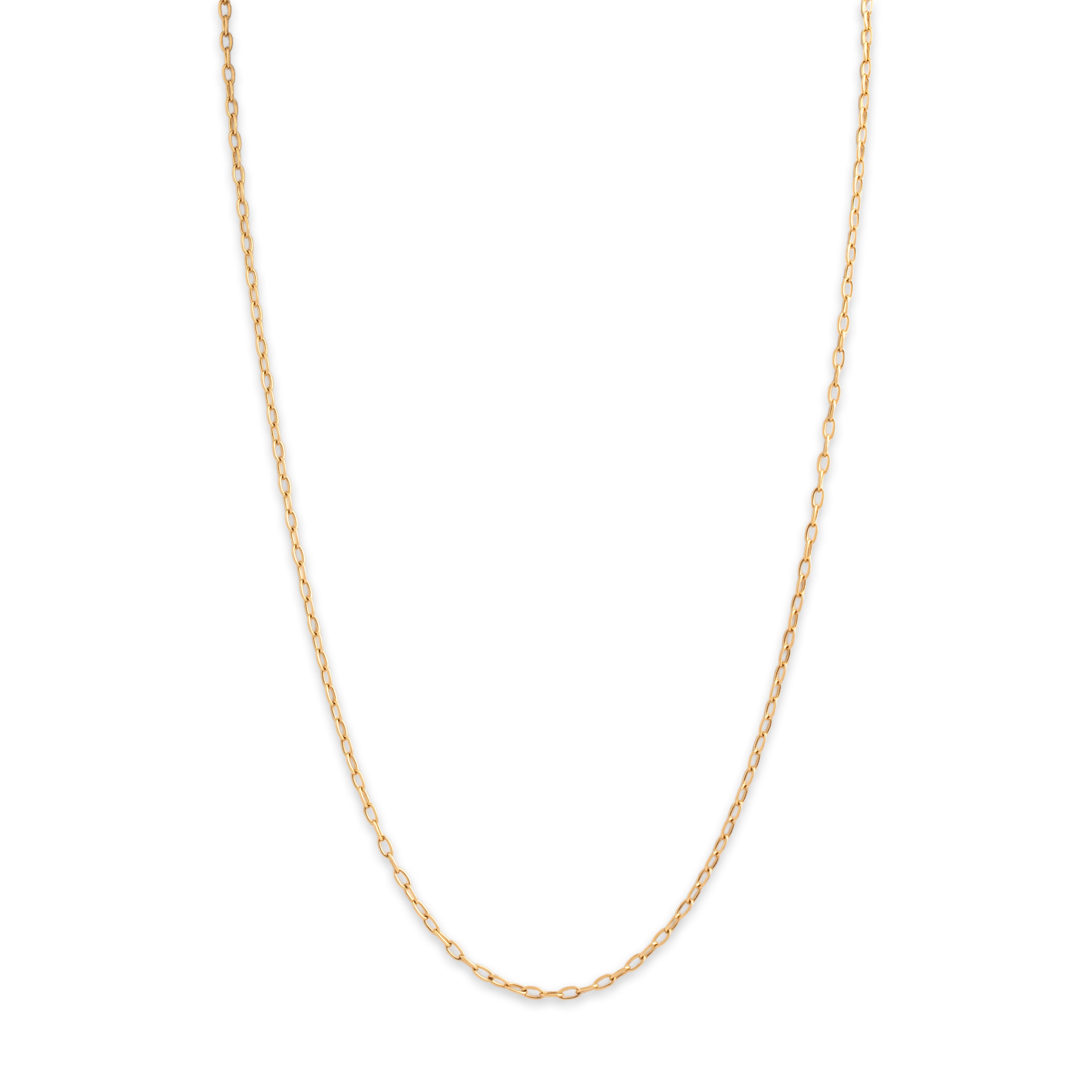 Estate 14k Yellow Gold 2.1mm Quintessential Cable Chain - detail view #1