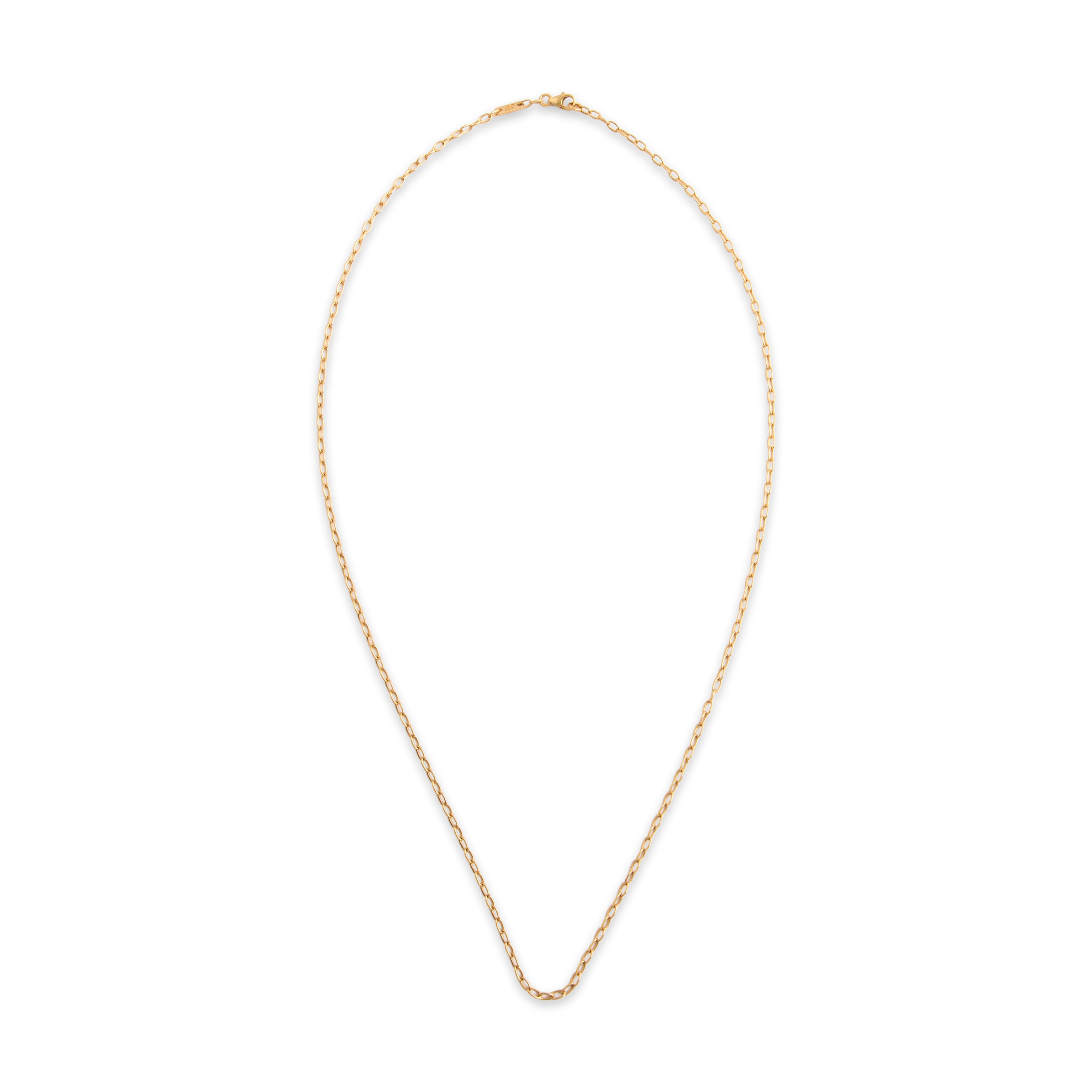 Estate 14k Yellow Gold 2.1mm Quintessential Cable Chain - Overall view