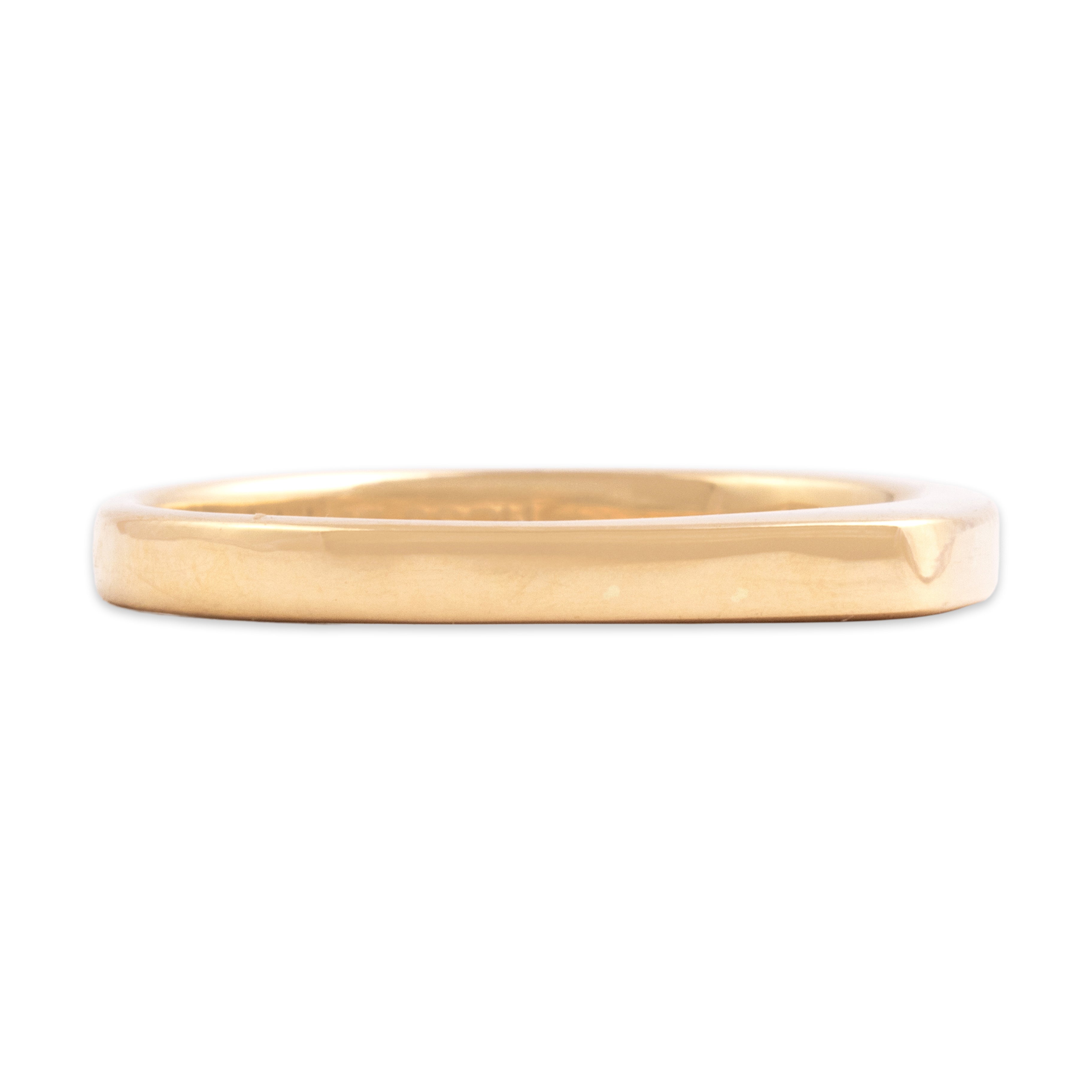 Vintage 14k Yellow Gold Diamond Sleek Geometric Trio Band Ring - Back view