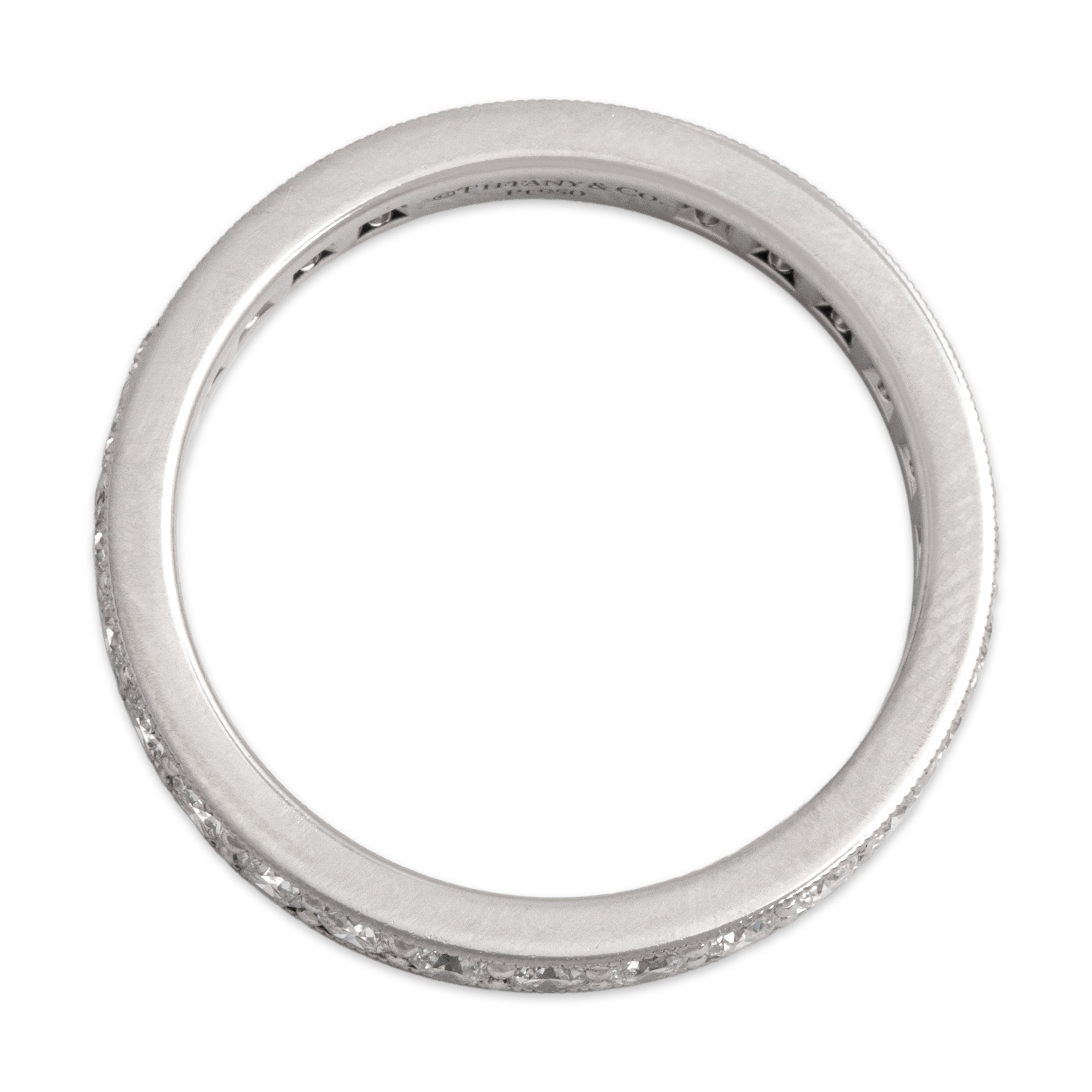 Vintage Tiffany & Co. Platinum 1.5cttw Diamond Dazzling Classic Eternity Band Ring - detail view #1