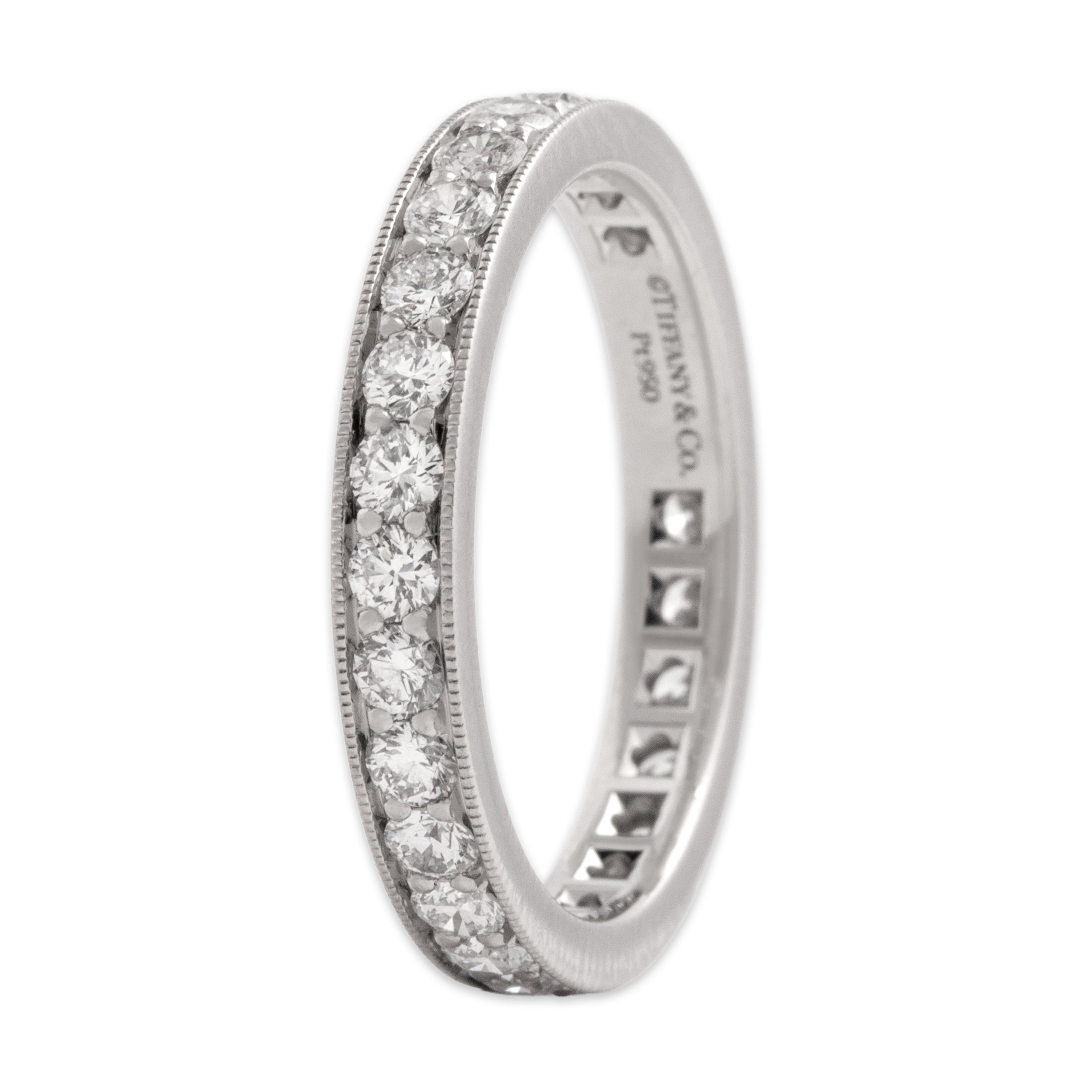Vintage Tiffany & Co. Platinum 1.5cttw Diamond Dazzling Classic Eternity Band Ring - Overall view