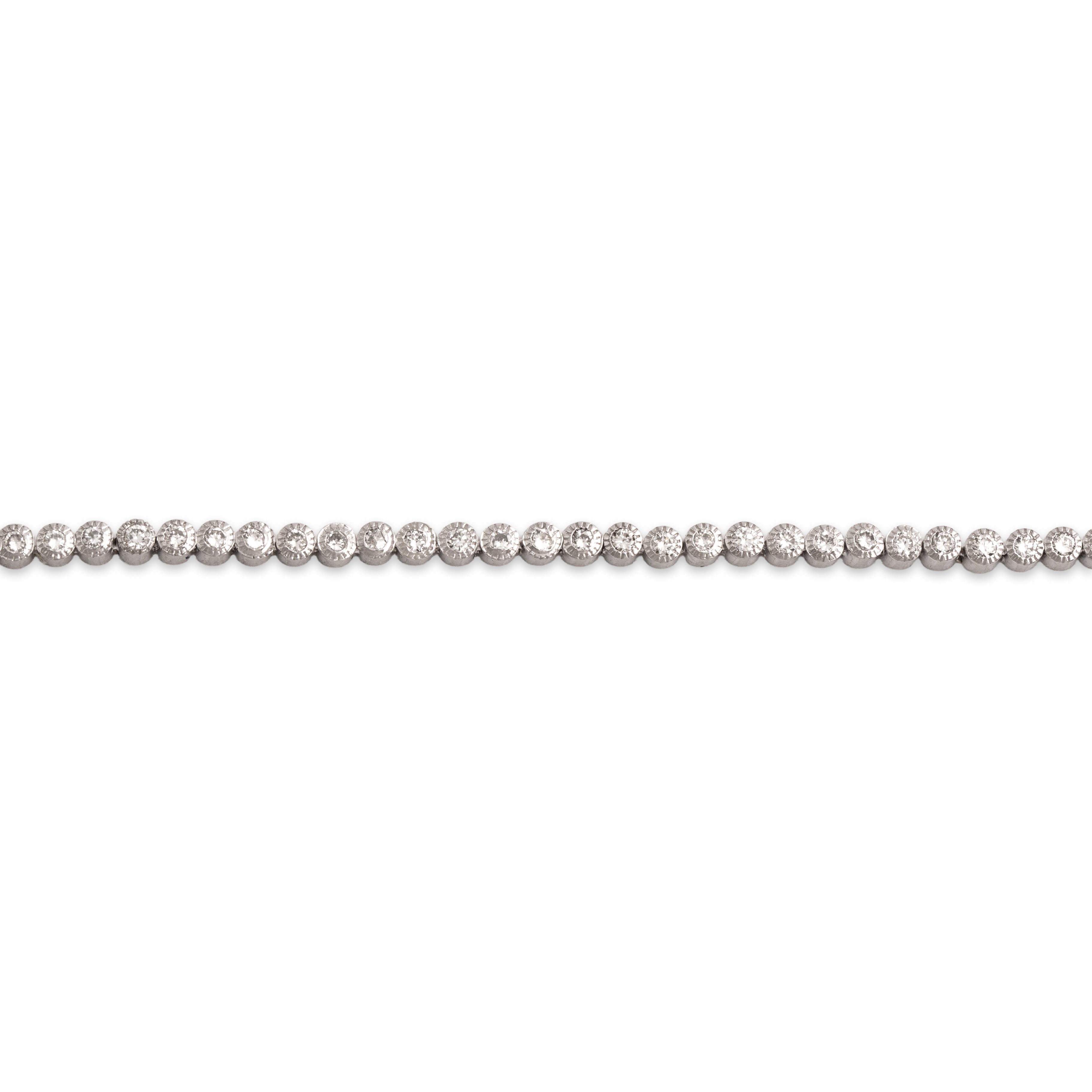 Vintage Platinum & 18k Yellow Gold 1cttw Diamond Dainty Round Tennis Bracelet 7