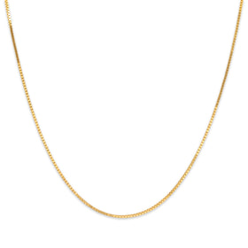 Vintage 14k Yellow Gold 1mm Everyday Box Chain 17.5"