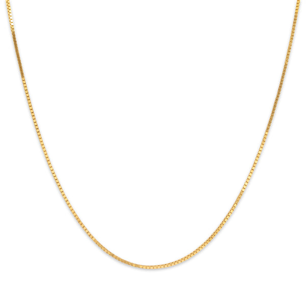 Vintage 14k Yellow Gold 1mm Everyday Box Chain 17.5