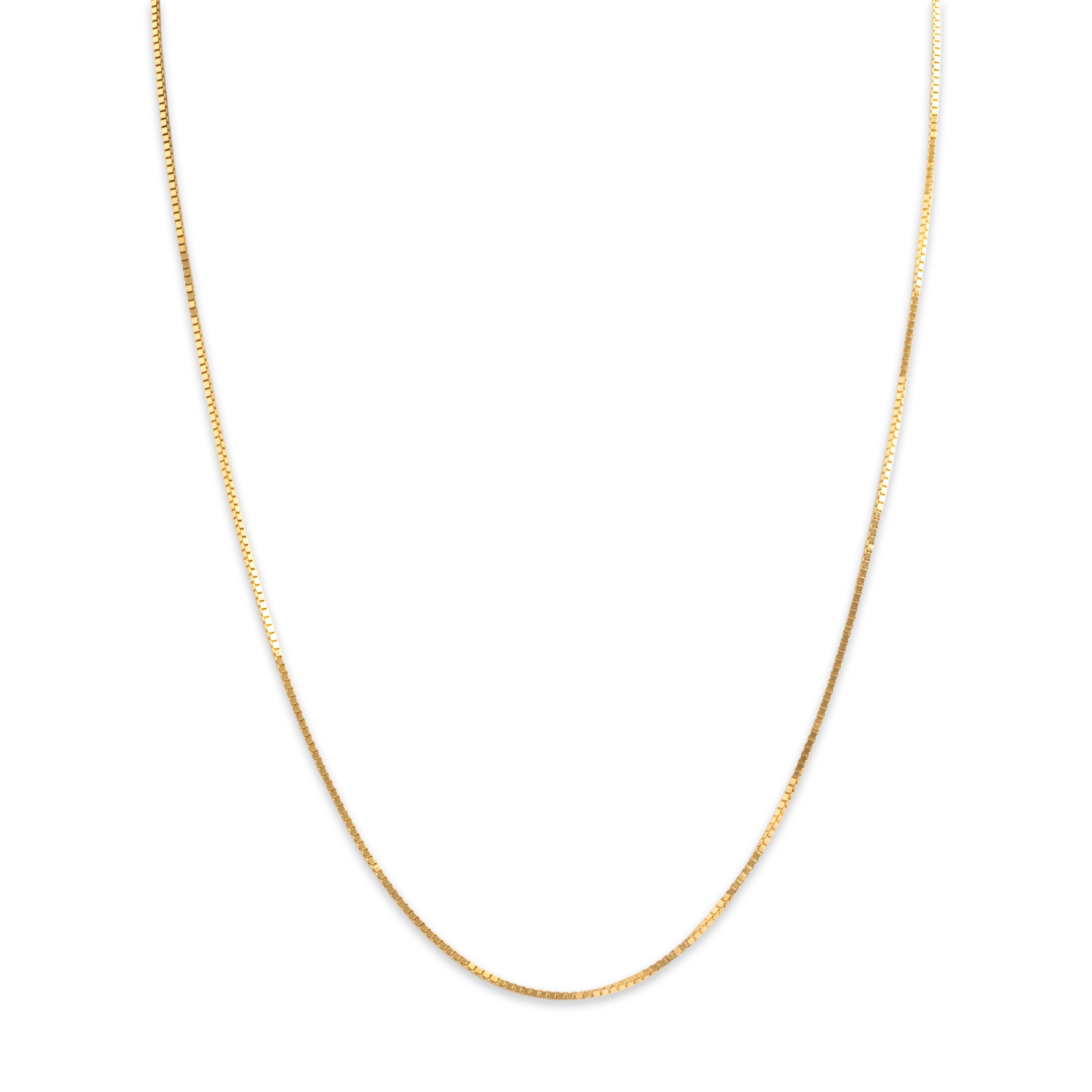 Vintage 14k Yellow Gold 1mm Everyday Box Chain - detail view #1