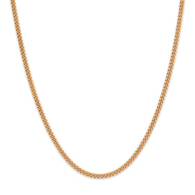 Vintage 14k Rosy Yellow Gold 1.65mm Classic Timeless Curb Chain 18.5"