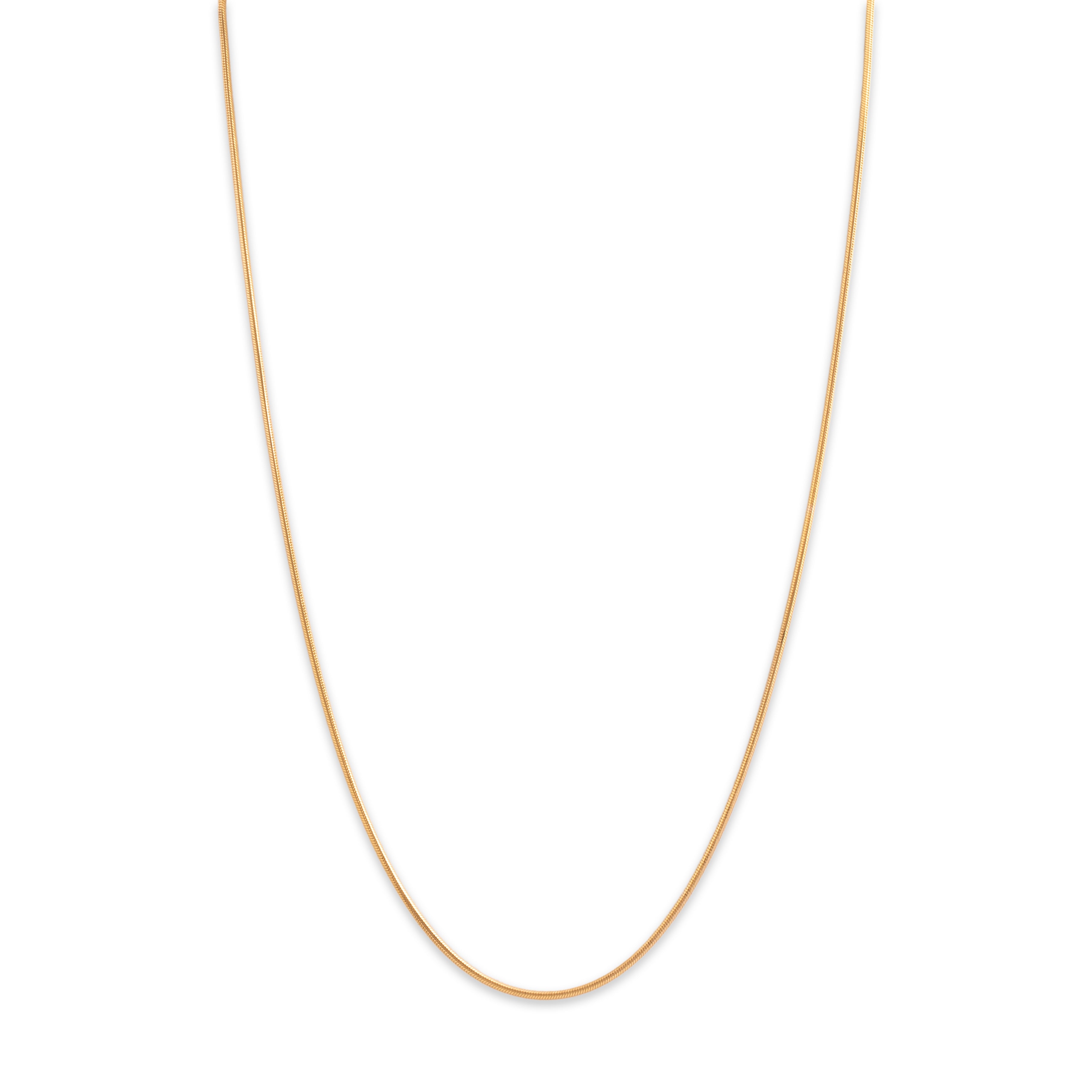 Vintage Italian 14k Yellow Gold 1.4mm Sleek Snake Chain - detail view #1