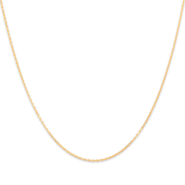Vintage Italian 18k Yellow Gold .9mm Dainty Cable Chain 17.75