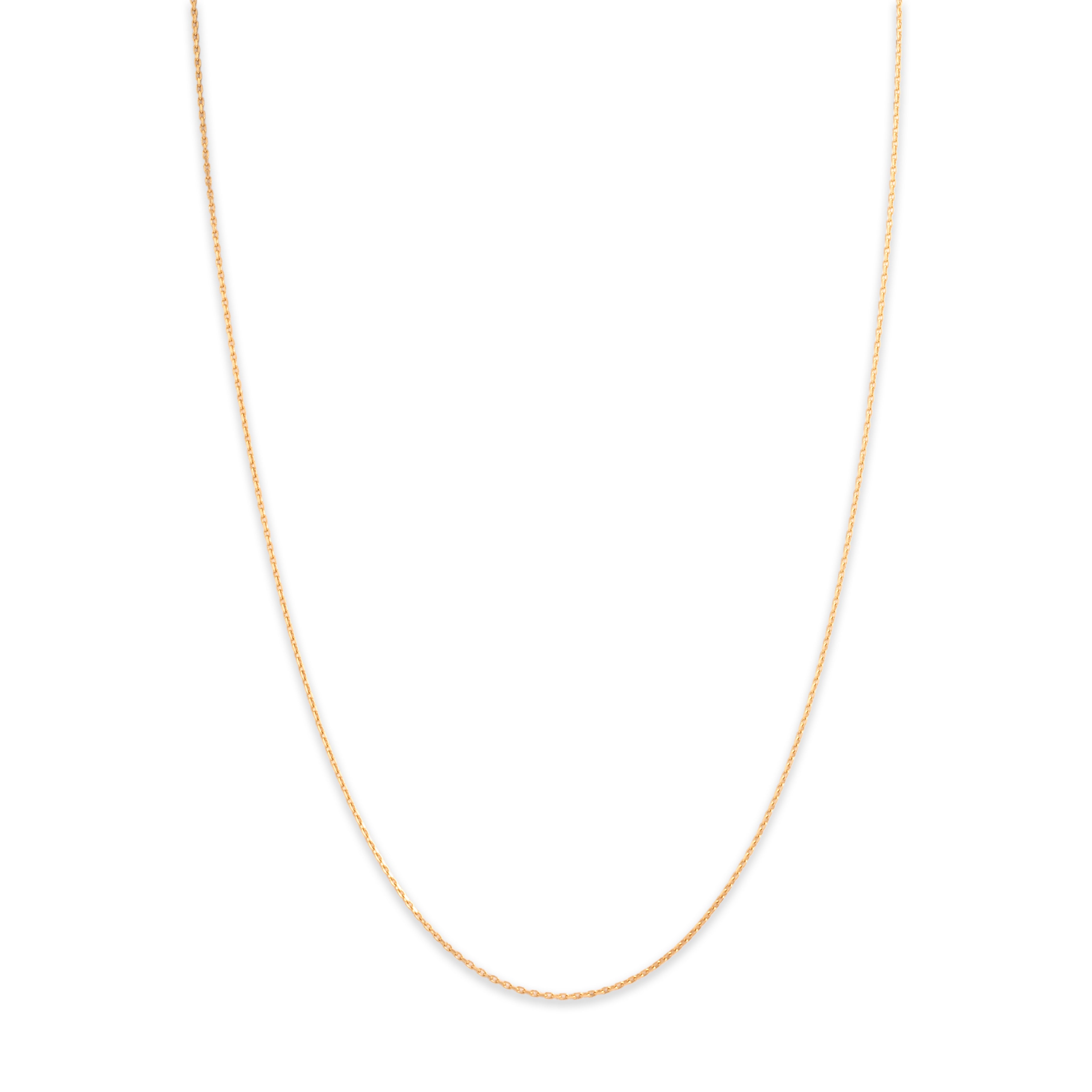 Vintage Italian 18k Yellow Gold .9mm Dainty Cable Chain - detail view #1