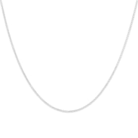Estate 14k White Gold .9mm Dainty Cable Chain 16.25"