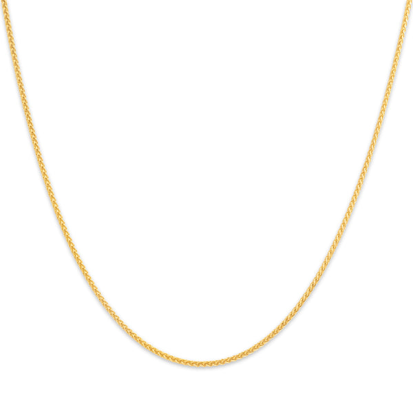 Vintage 14k Yellow Gold 1.2mm Wheat Chain 18